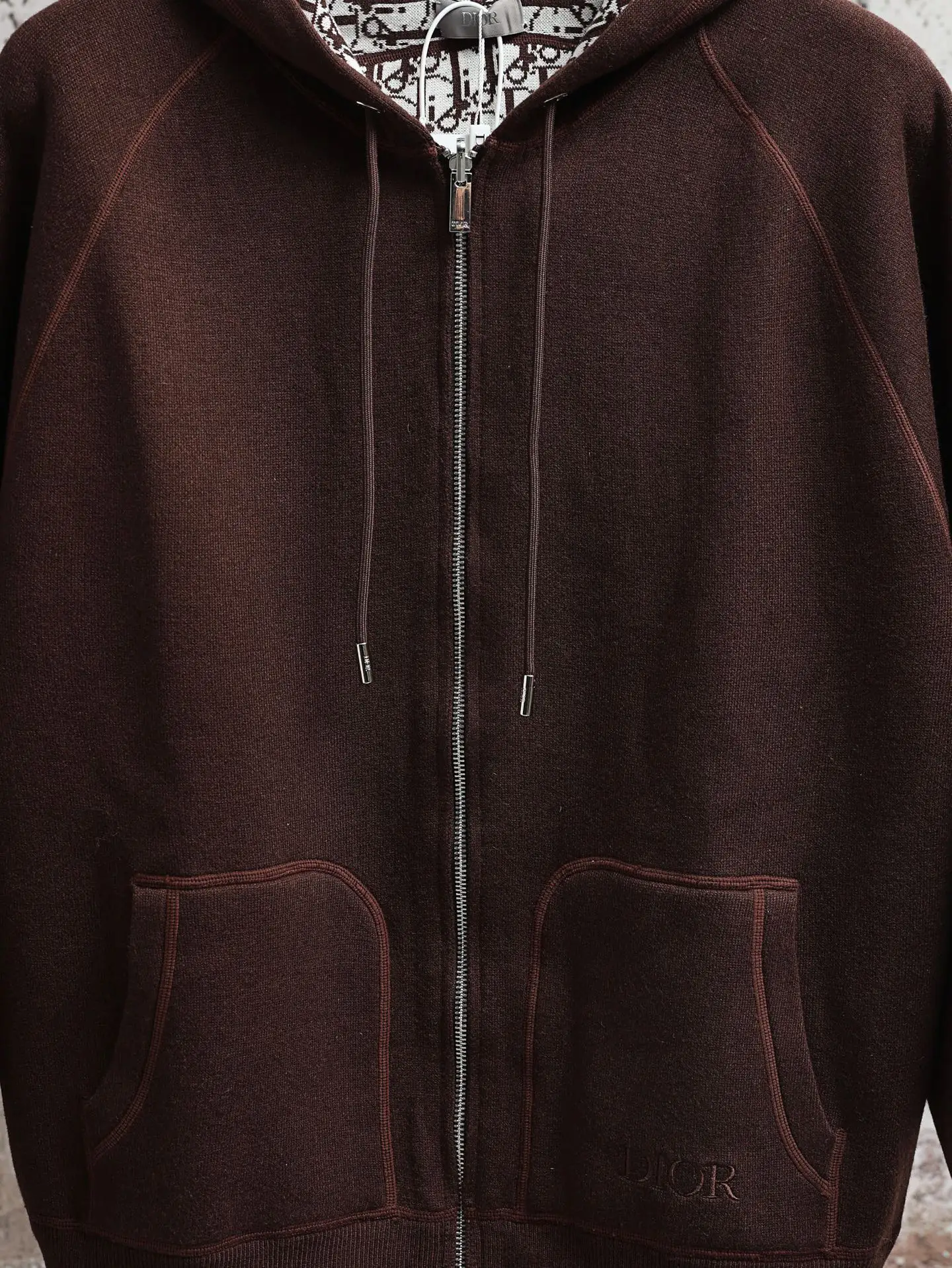 Oblique Lining Zip-Up Hooded Sweatshirt D34521900 — view 7