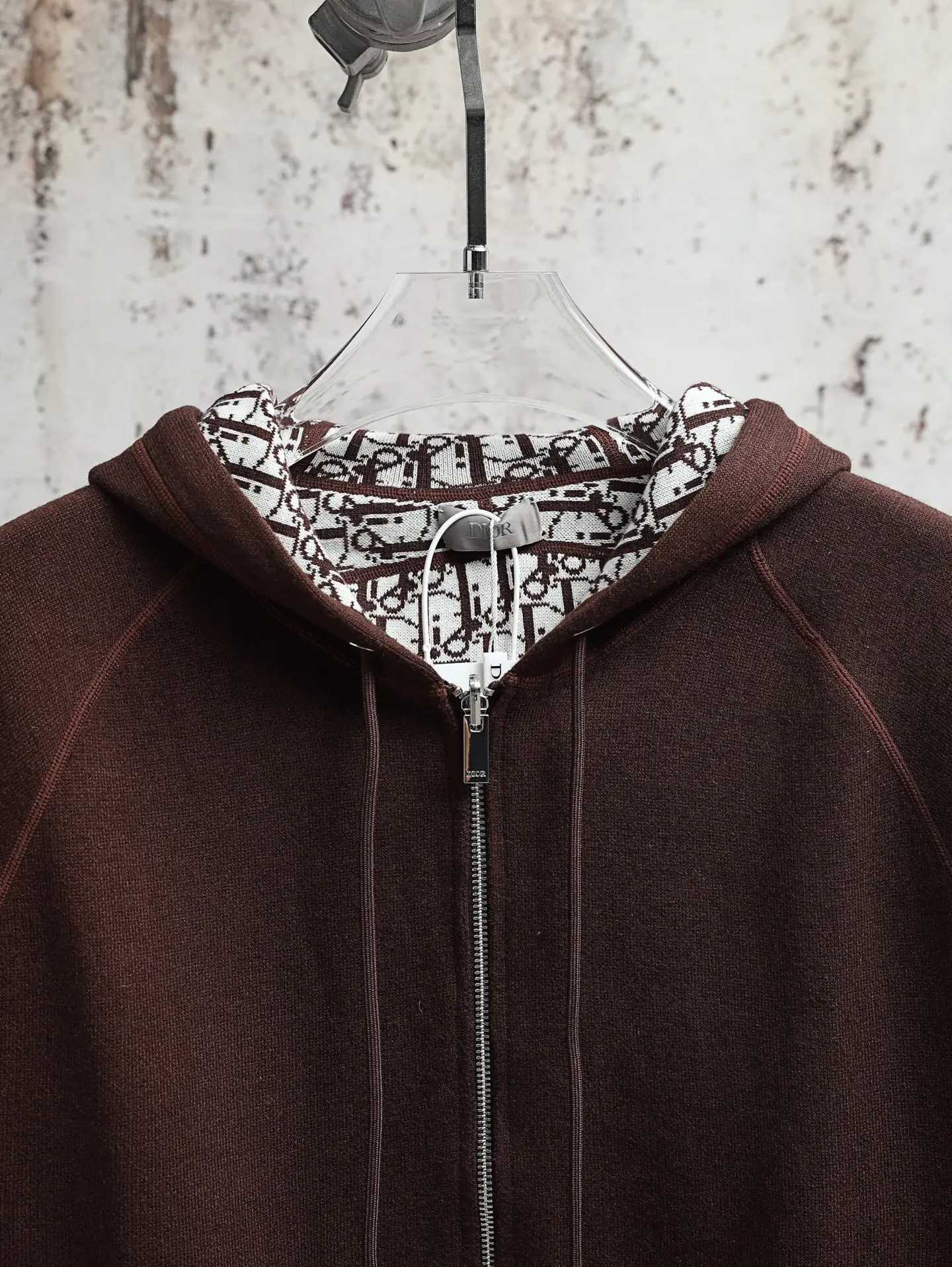 Oblique Lining Zip-Up Hooded Sweatshirt D34521900 — view 9