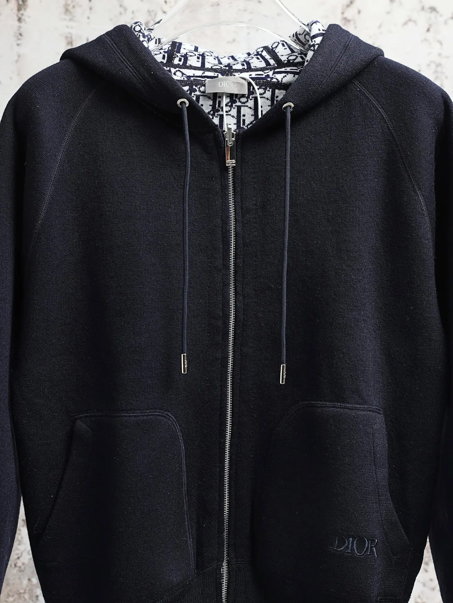 Oblique Lined Zip-Up Hooded Jacket D34521896 — view 4