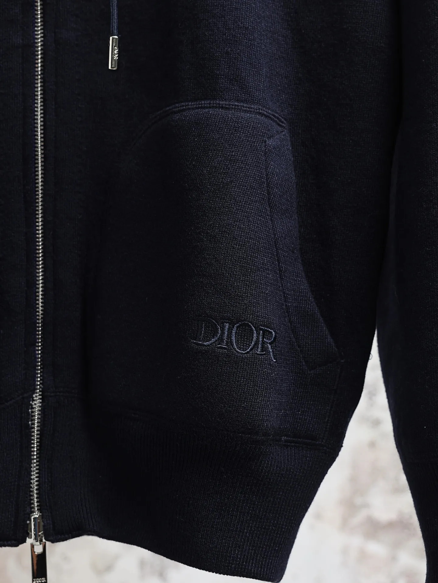 Oblique Lined Zip-Up Hooded Jacket D34521896 — view 5