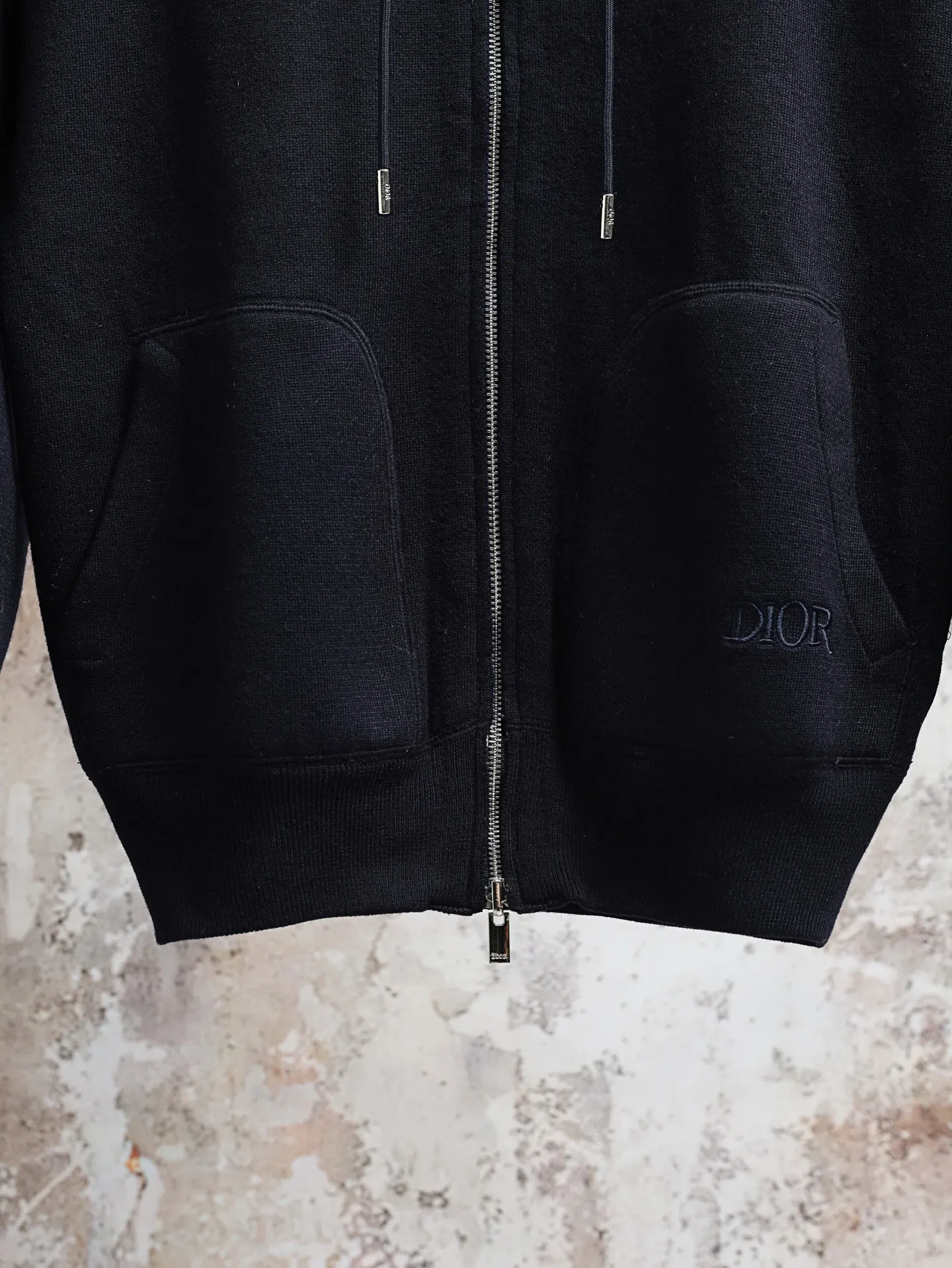 Oblique Lined Zip-Up Hooded Jacket D34521896 — view 6