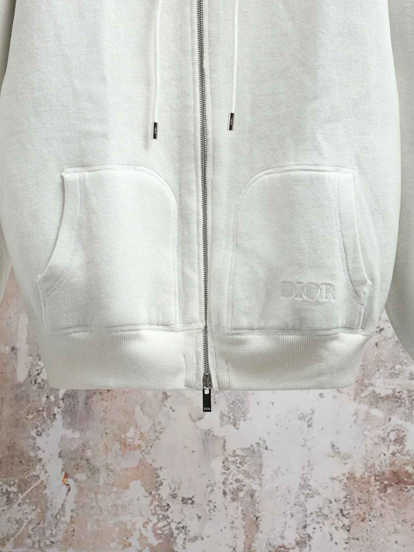 Oblique Lining Zip-Up Hooded Sweatshirt D34521898 — view 5