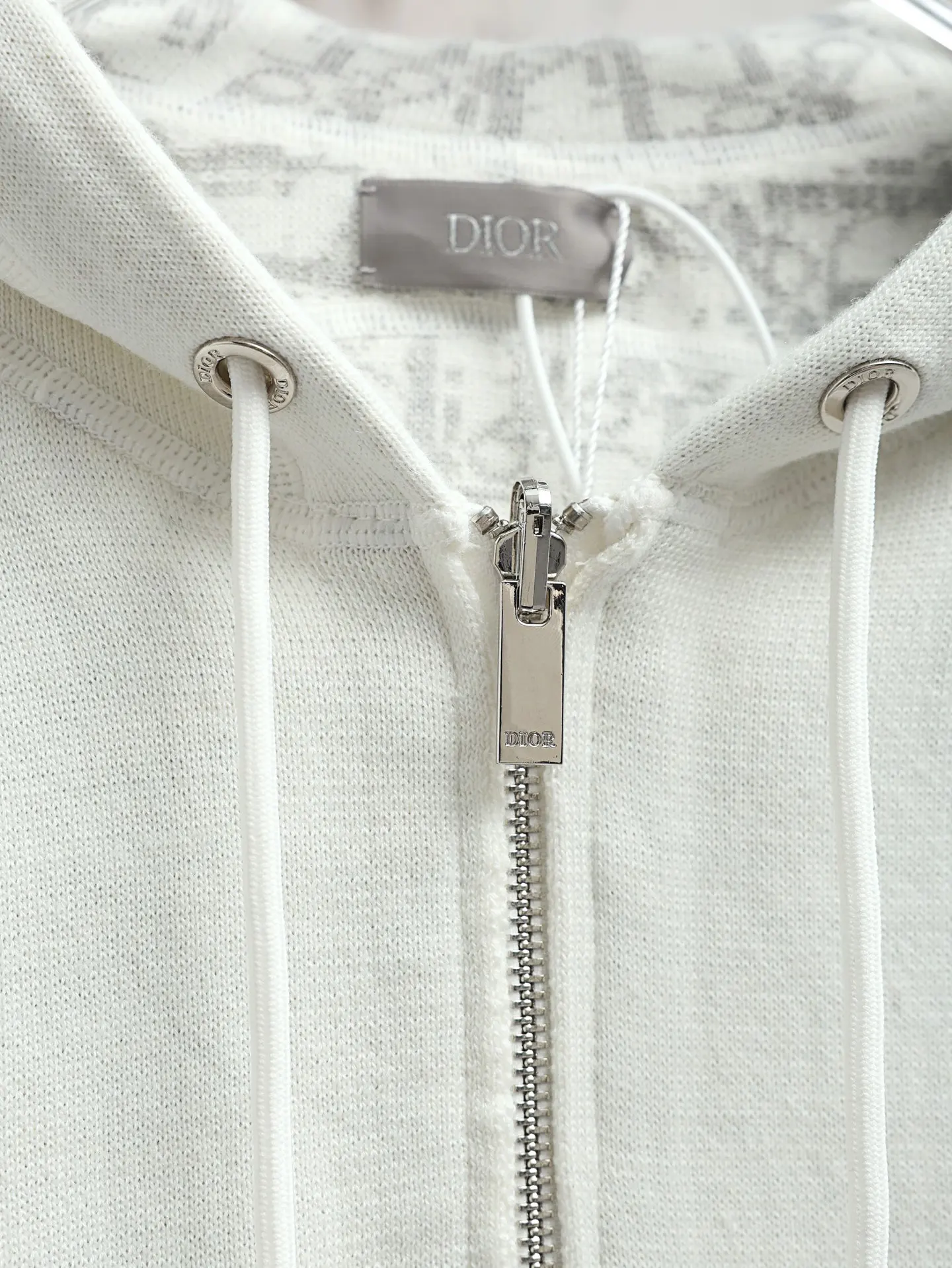 Oblique Lining Zip-Up Hooded Sweatshirt D34521898 — view 6