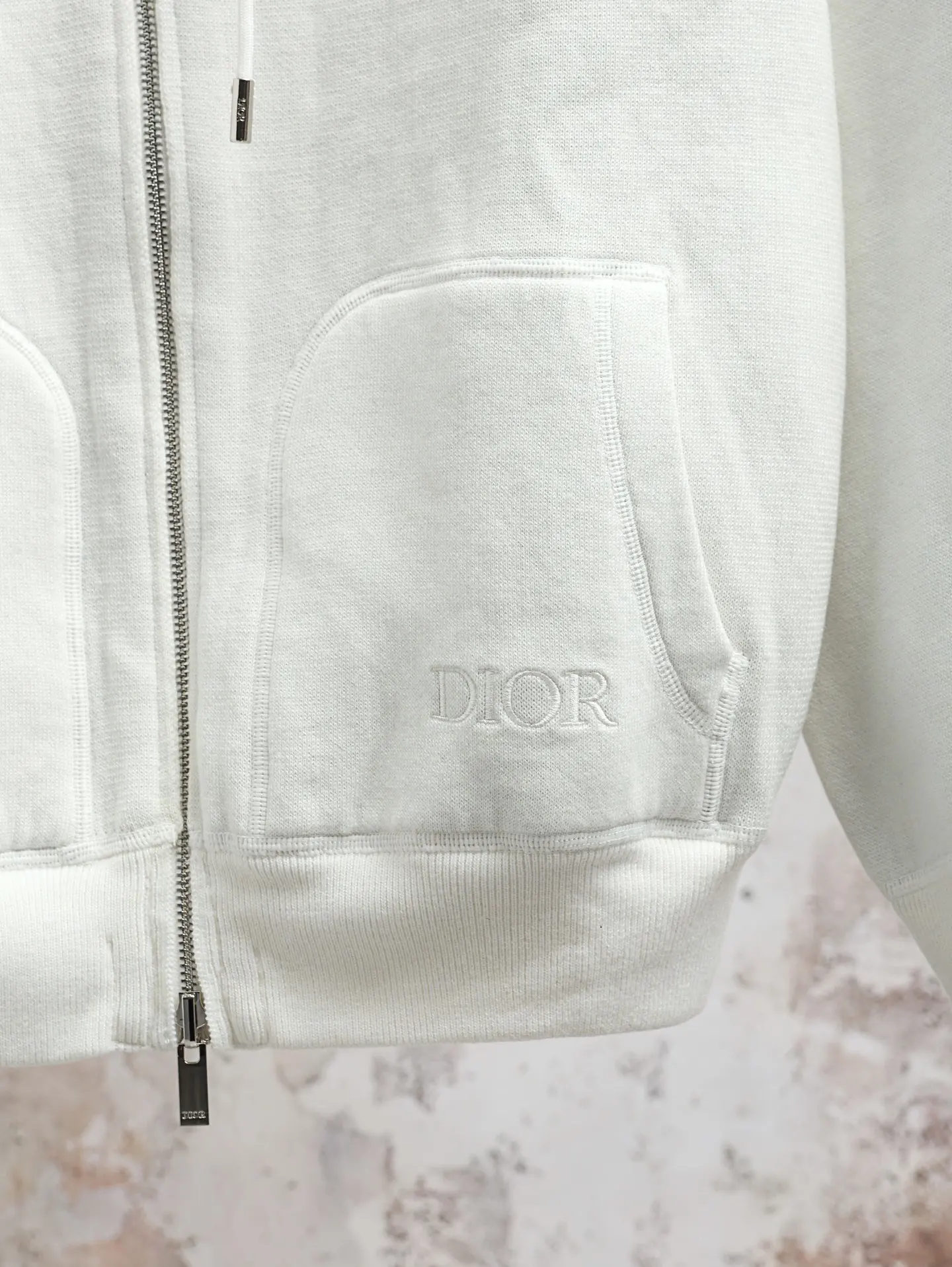 Oblique Lining Zip-Up Hooded Sweatshirt D34521898 — view 8