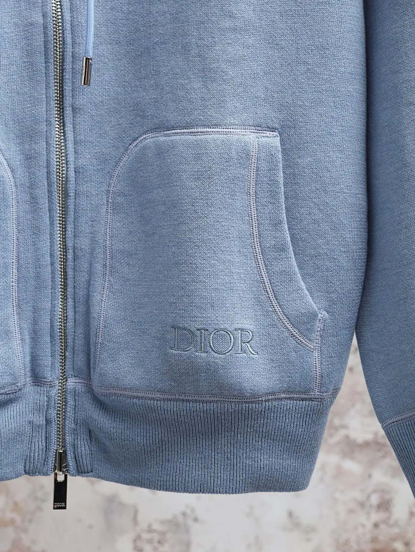 Oblique Lining Zip-Up Hooded Sweatshirt D34521897 — view 5
