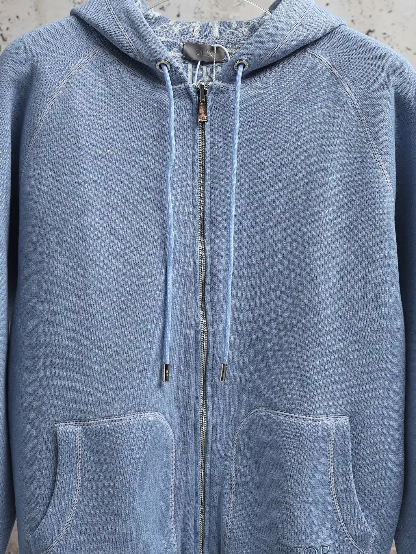 Oblique Lining Zip-Up Hooded Sweatshirt D34521897 — view 6