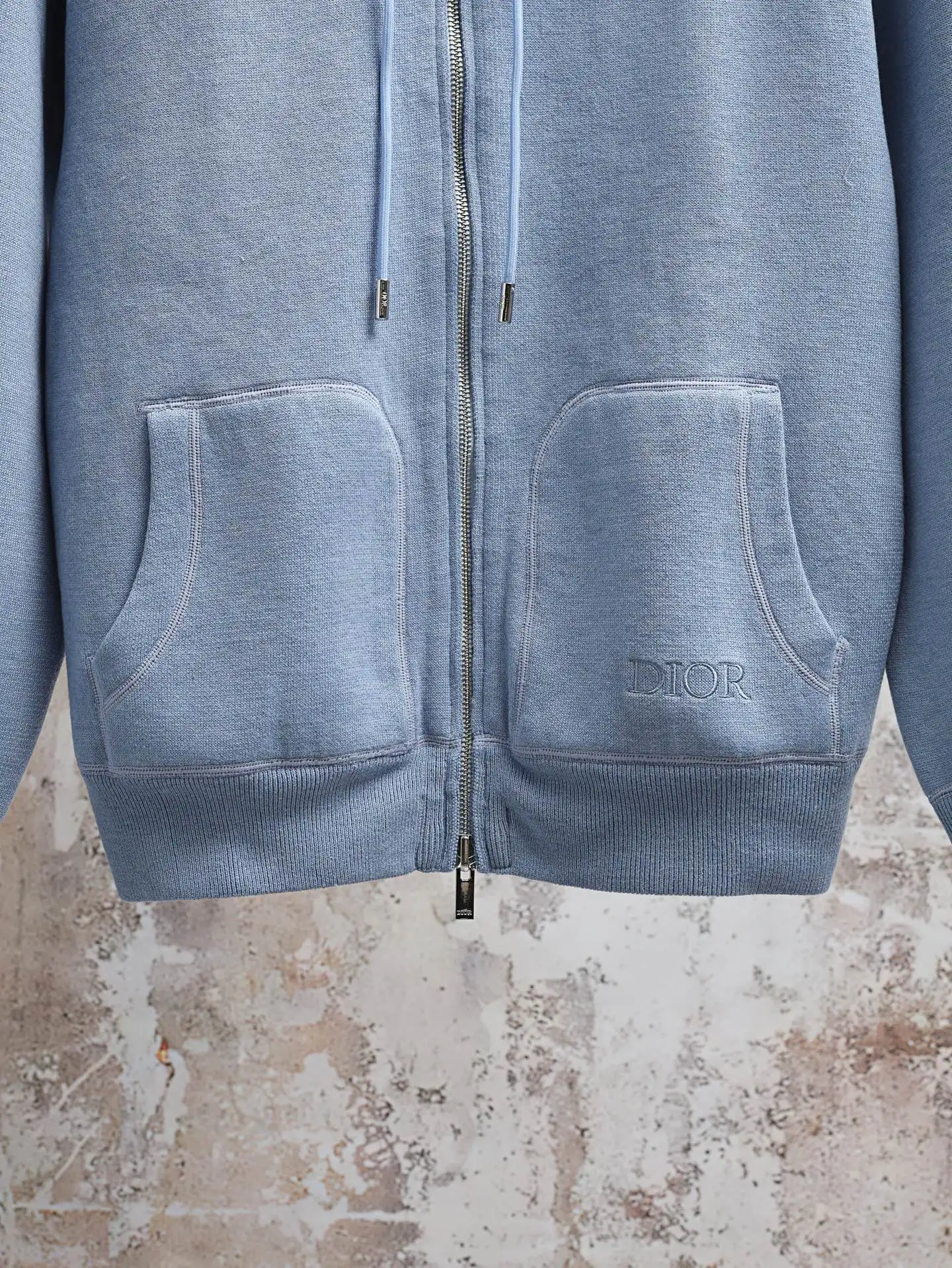 Oblique Lining Zip-Up Hooded Sweatshirt D34521897 — view 9