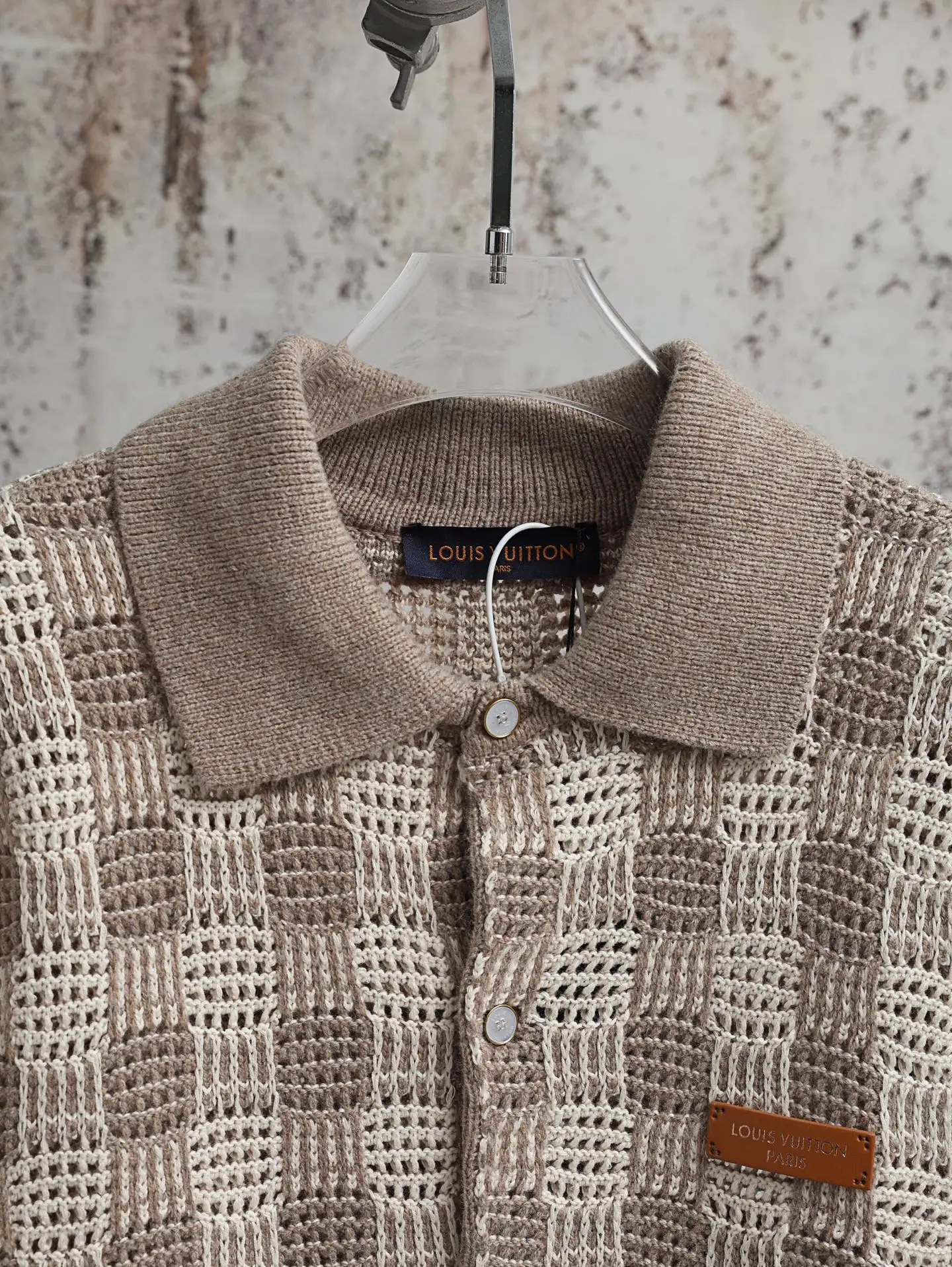 Damier Crochet Knit Cardigan D34521888 — view 4