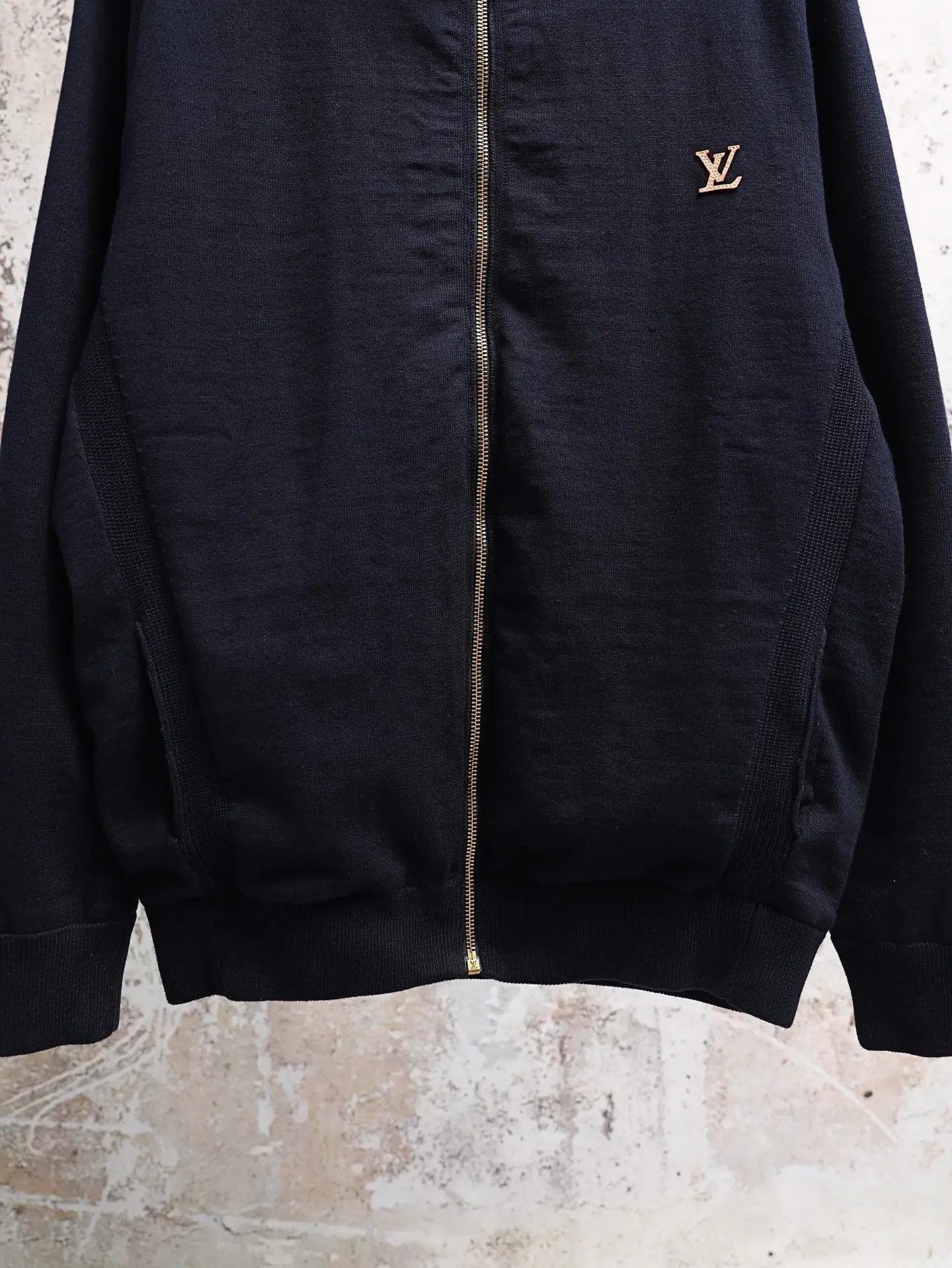 Reversible Monogram Mixed-Media Zip-Up Sweatshirt D38021932 — view 6