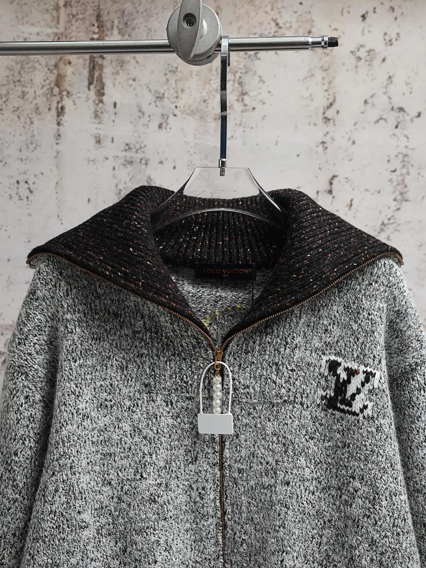 LV x Nigo Intarsia Knit Zip-Up Blouson D44021885 — view 4