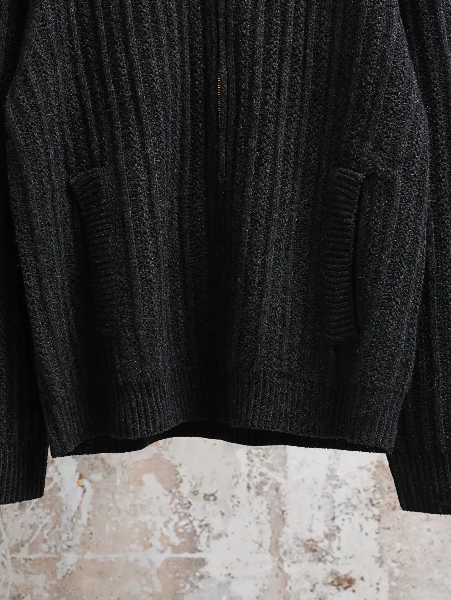 Shearling-Collar Wool and Cashmere Ribbed Blouson D44021904 — view 8