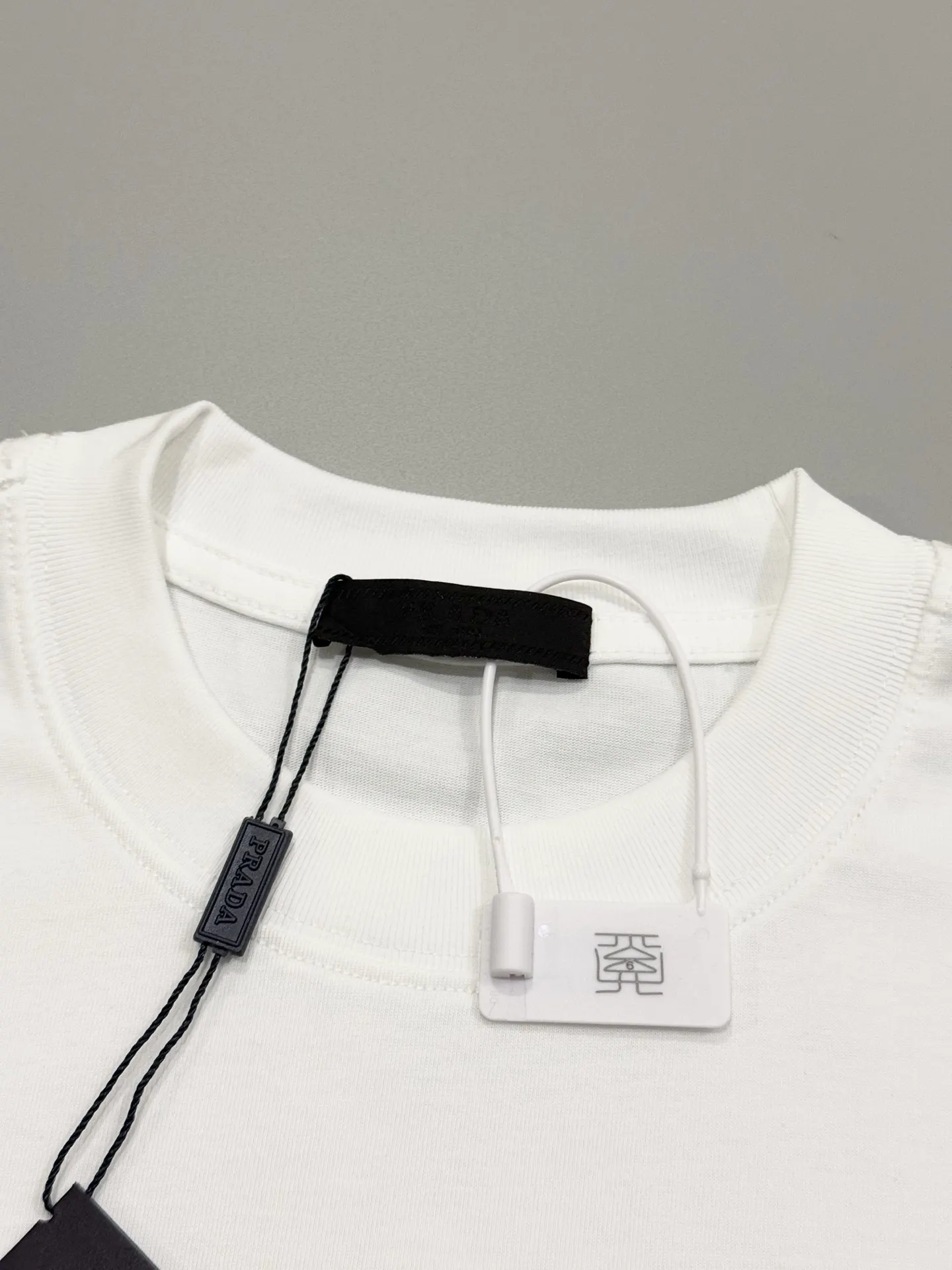 Nylon Pocket Cotton T-Shirt with Enamel Triangle Logo D13513740 — view 3