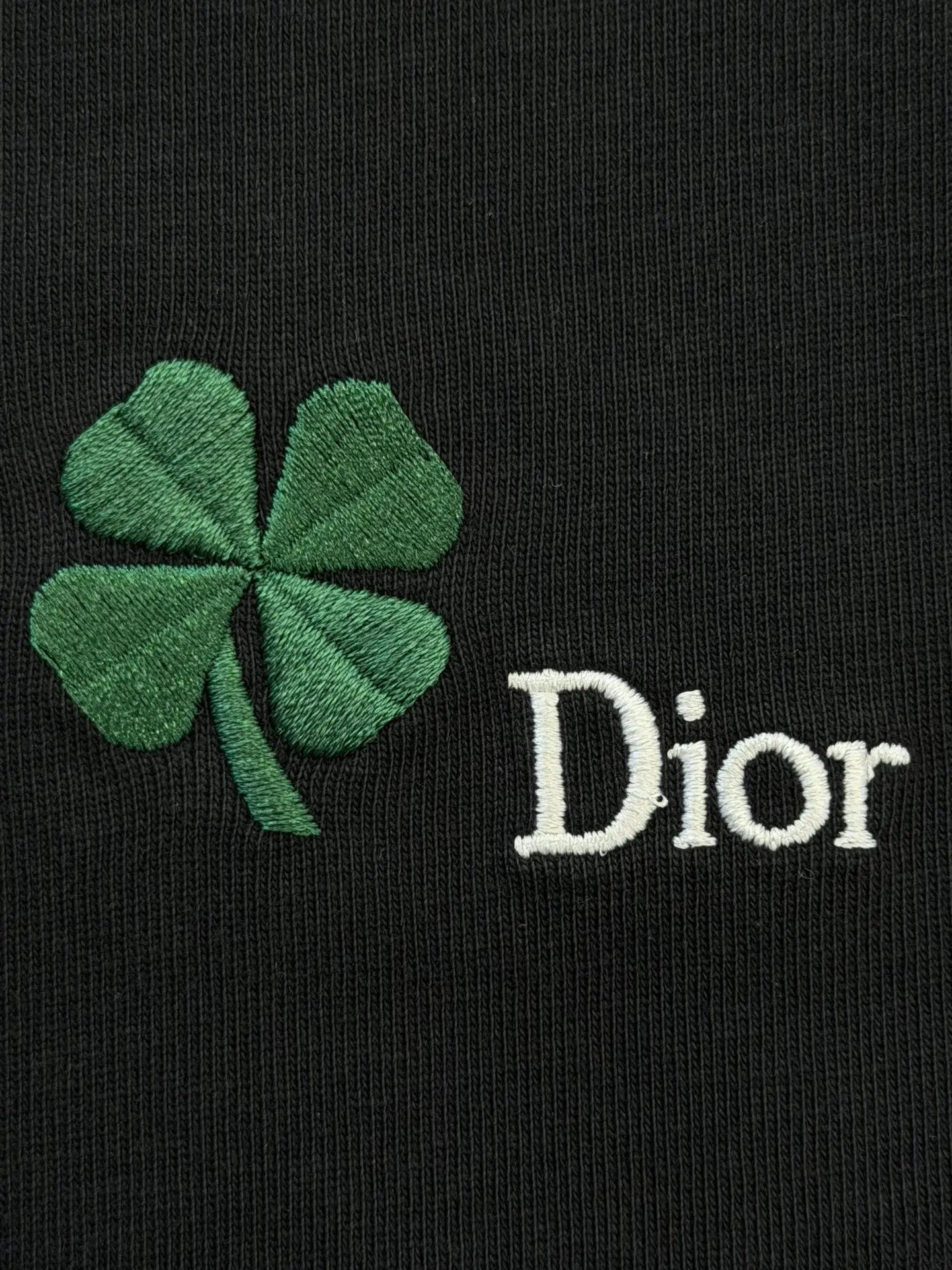 Dior Clover Embroidered Cotton T-Shirt D14013662 — view 4