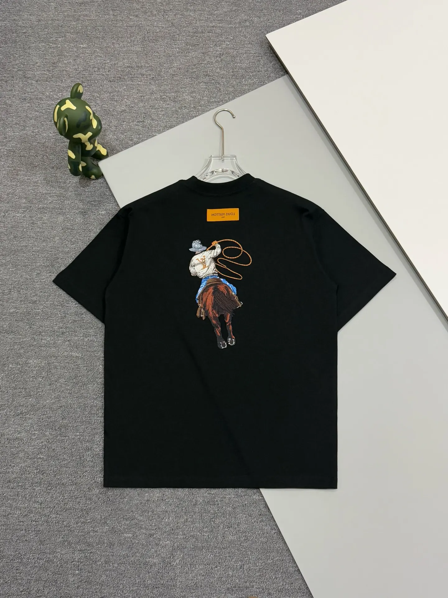 Embroidered Cowboy Lasso Cotton T-Shirt D14513464 — view 2