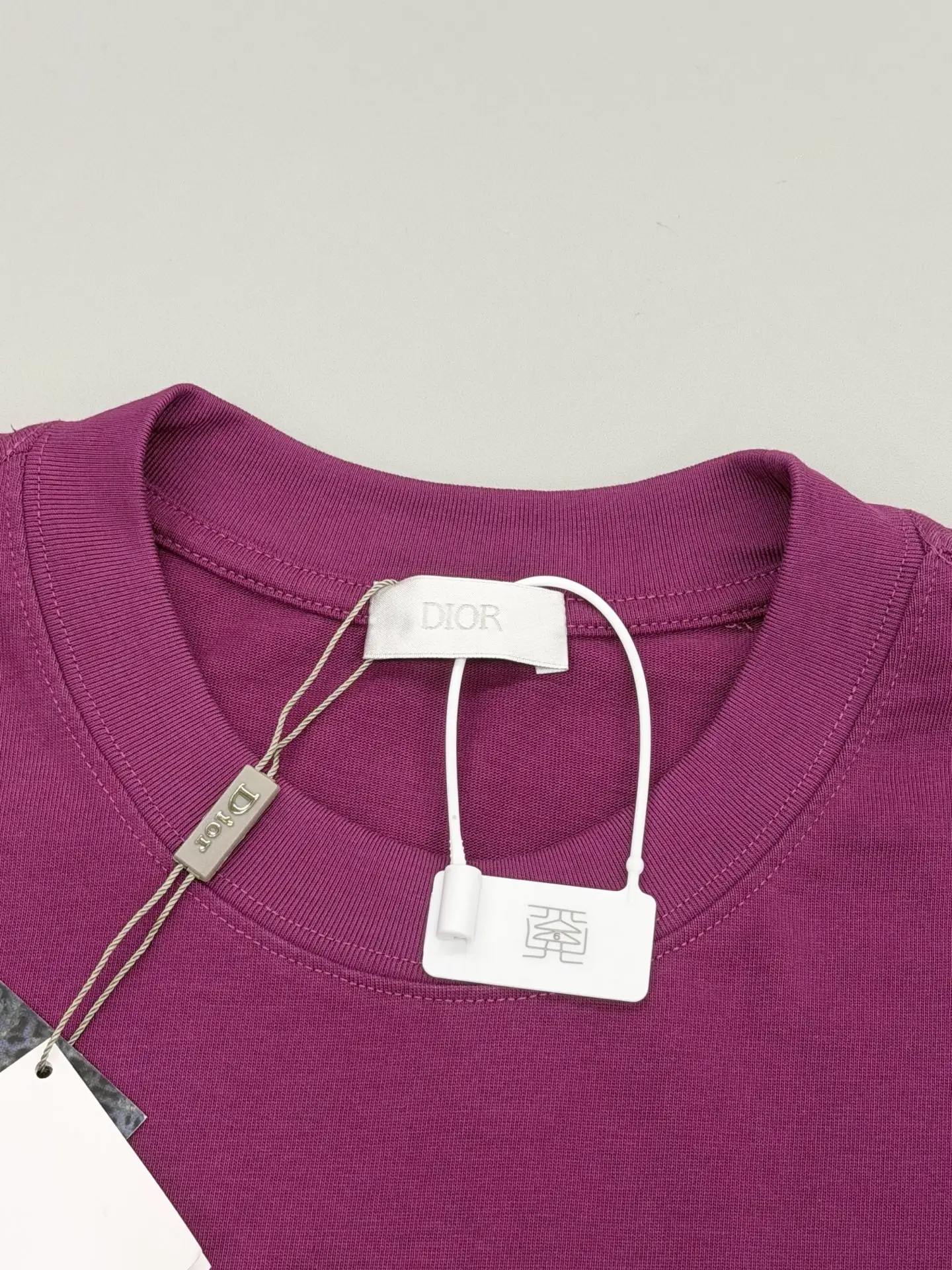 Beaded Logo Embroidery Cotton T-Shirt D15013649 — view 3