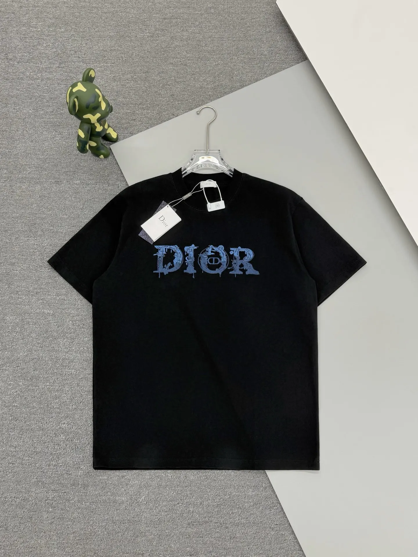 Beaded Logo Embroidery Cotton T-Shirt D15013647