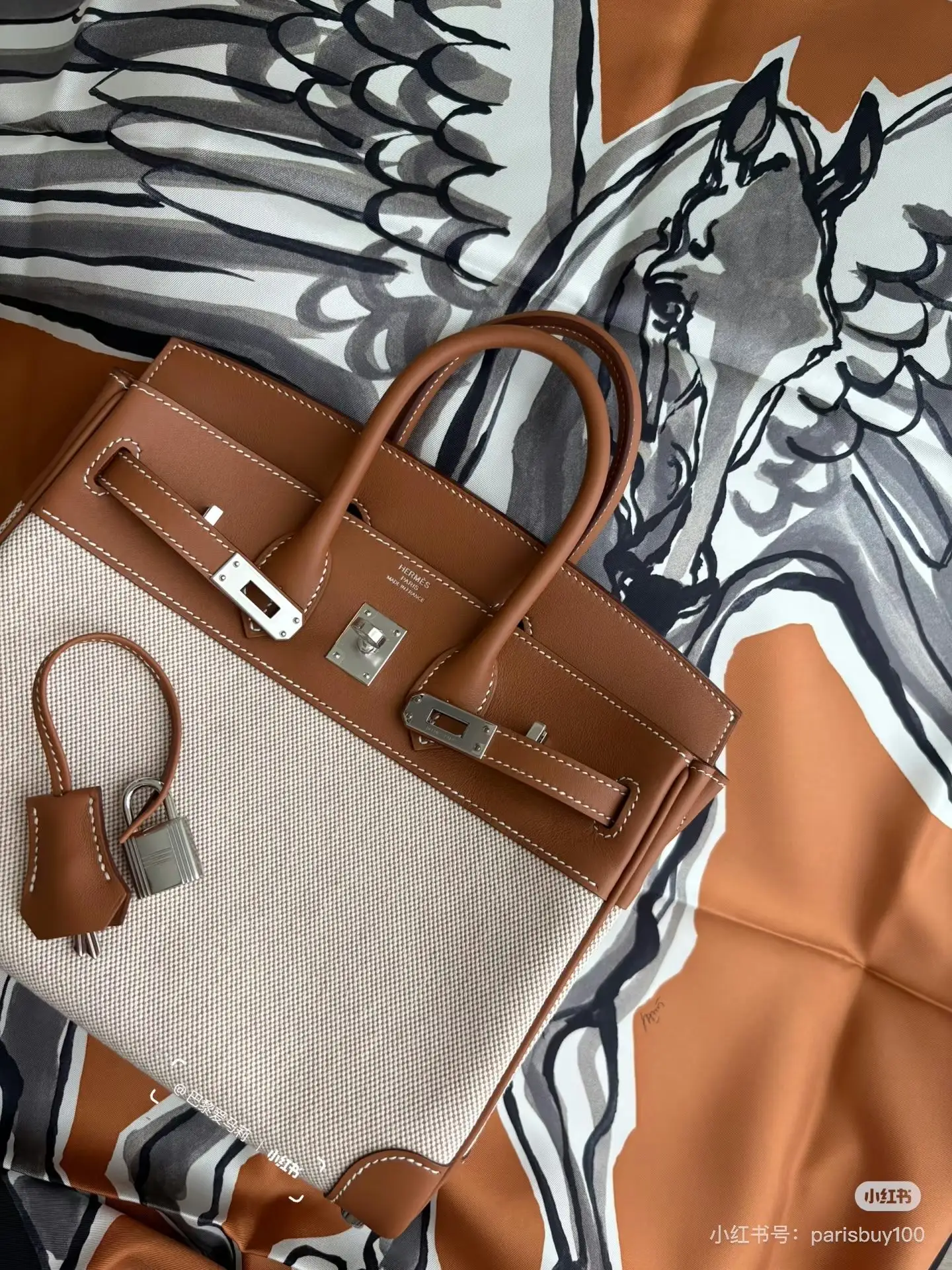 Birkin Canvas & Leather Top-Handle Bag D59018545 — view 4
