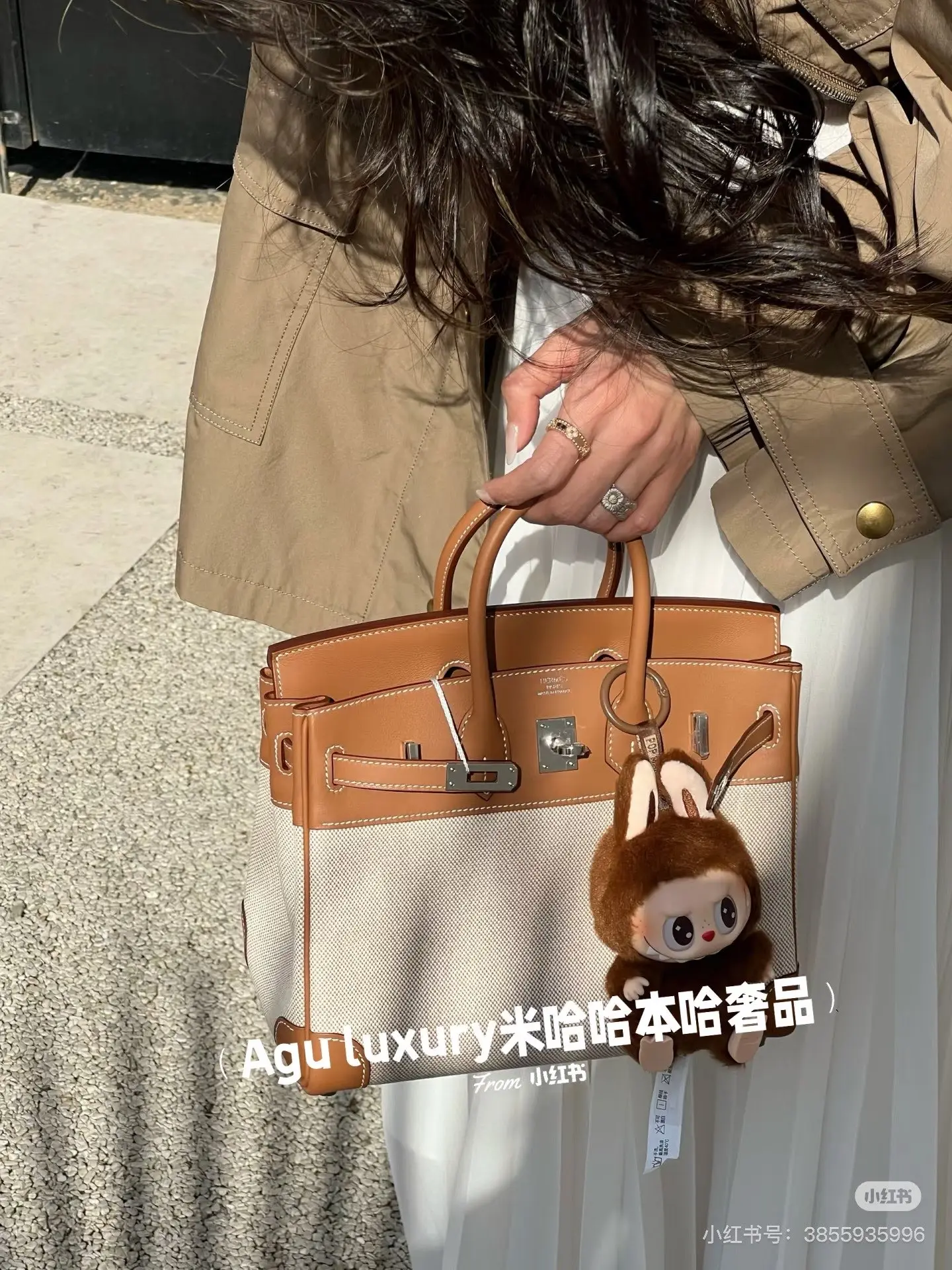Birkin Canvas & Leather Top-Handle Bag D59018545 — view 7