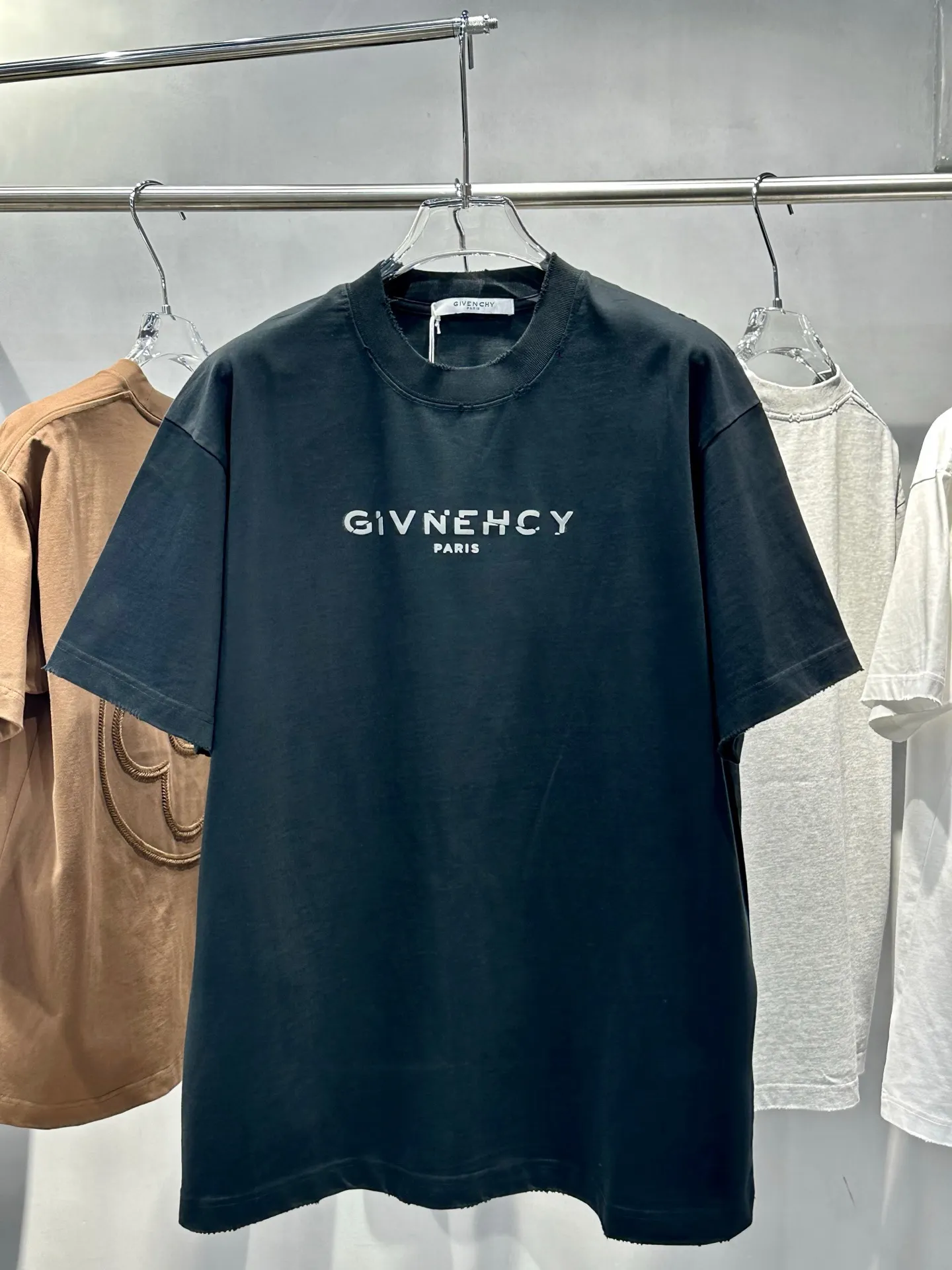 Distressed Logo-Print Cotton T-Shirt D15518995
