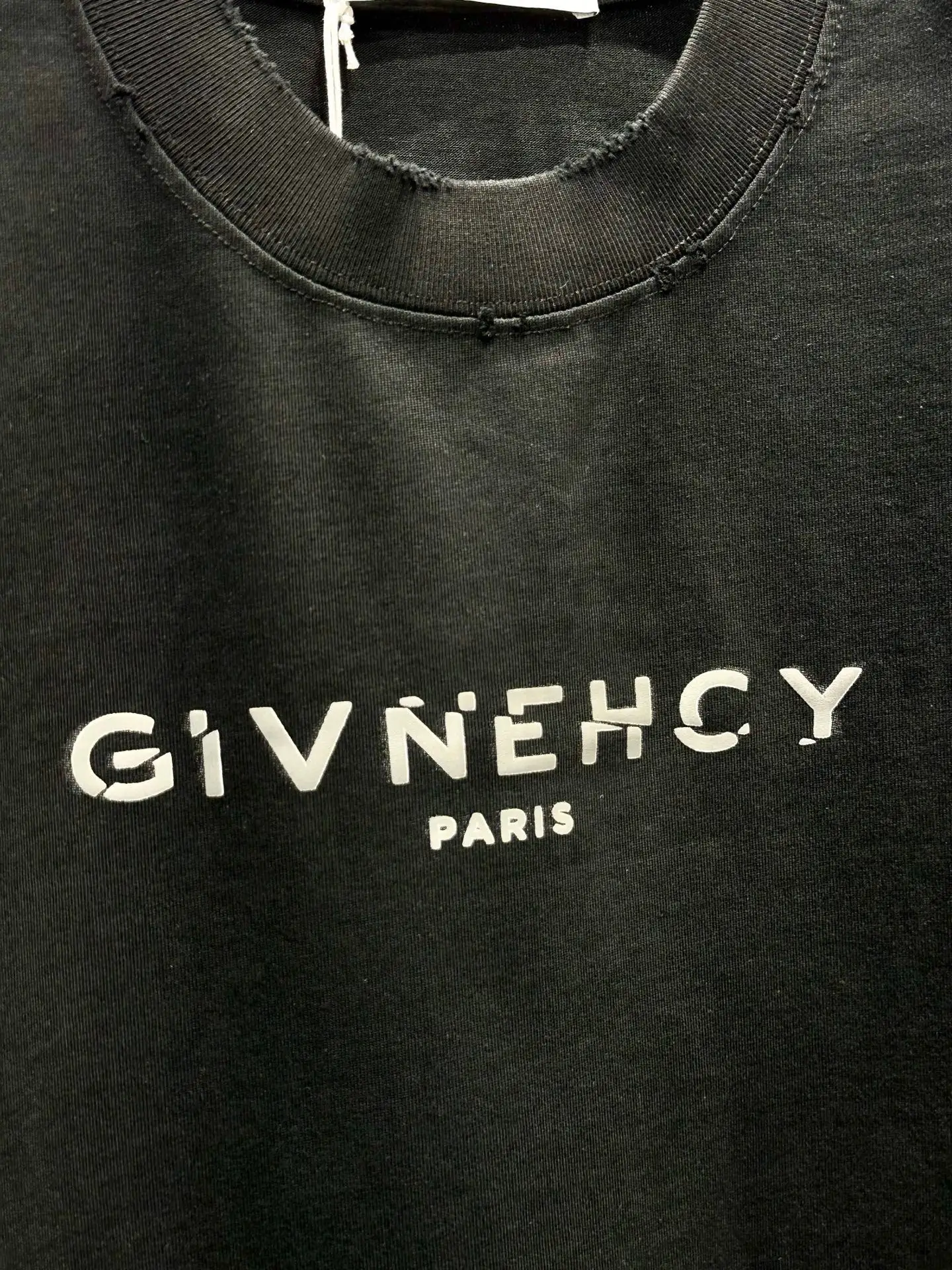 Distressed Logo-Print Cotton T-Shirt D15518995 — view 3