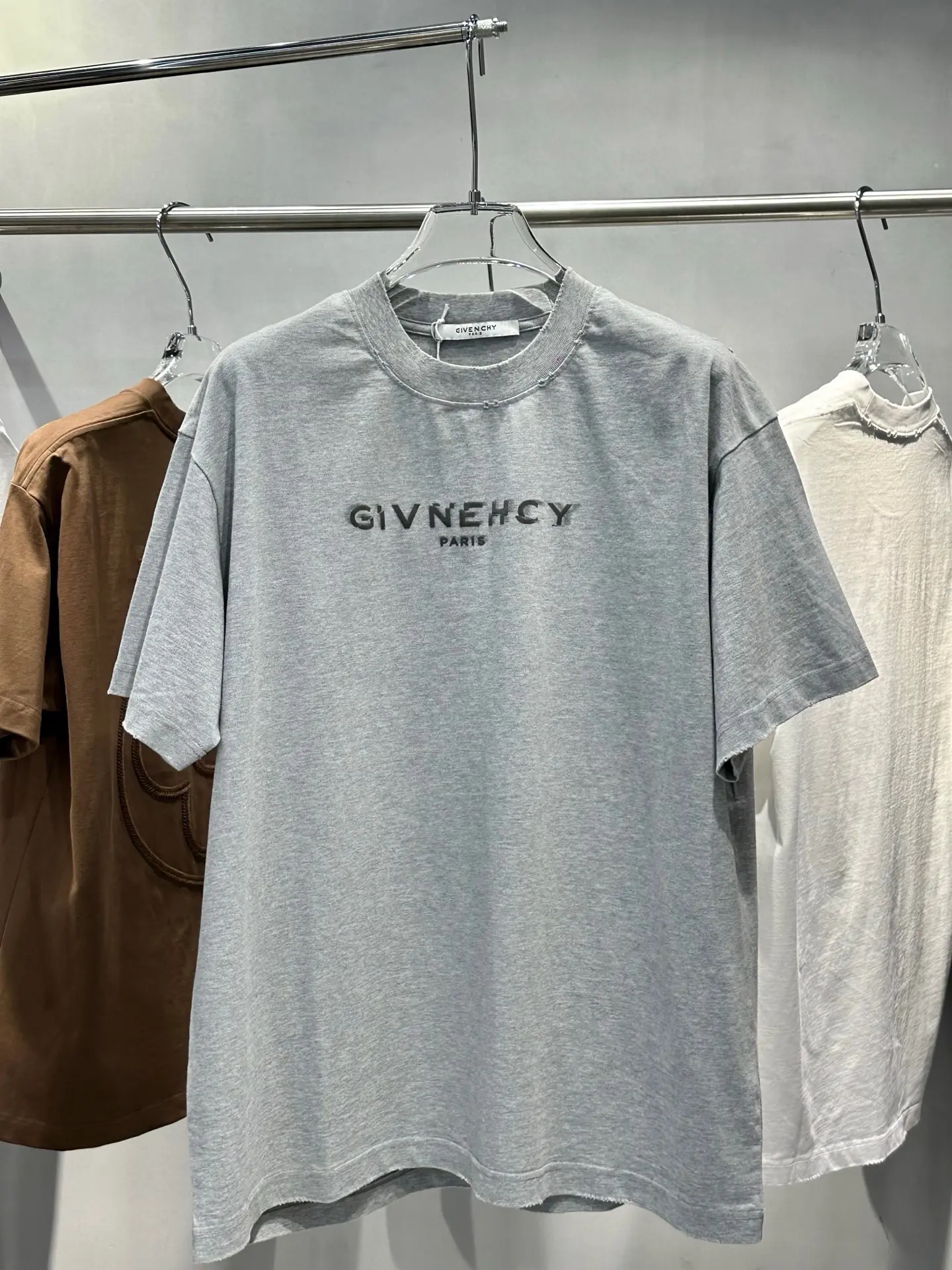 Distressed Logo-Print Cotton T-Shirt D15518994