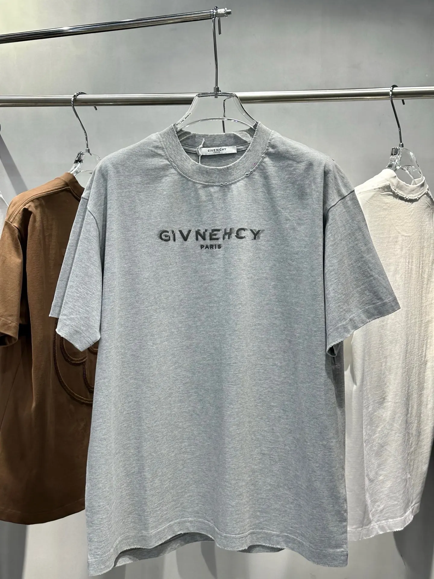 Distressed Logo-Print Cotton T-Shirt D15518994