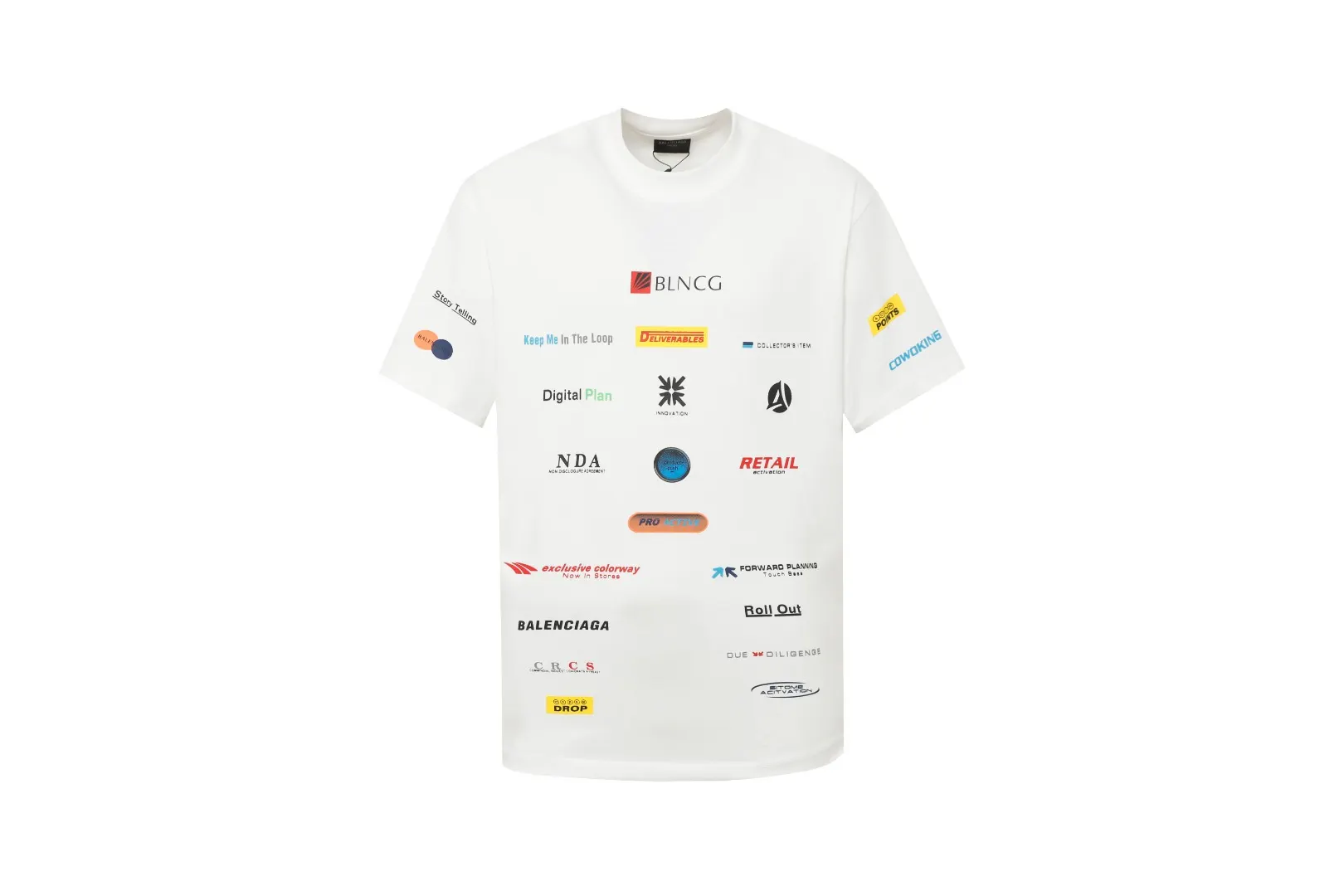 Multi-Logo Graphic Print Oversized T-Shirt D11519955