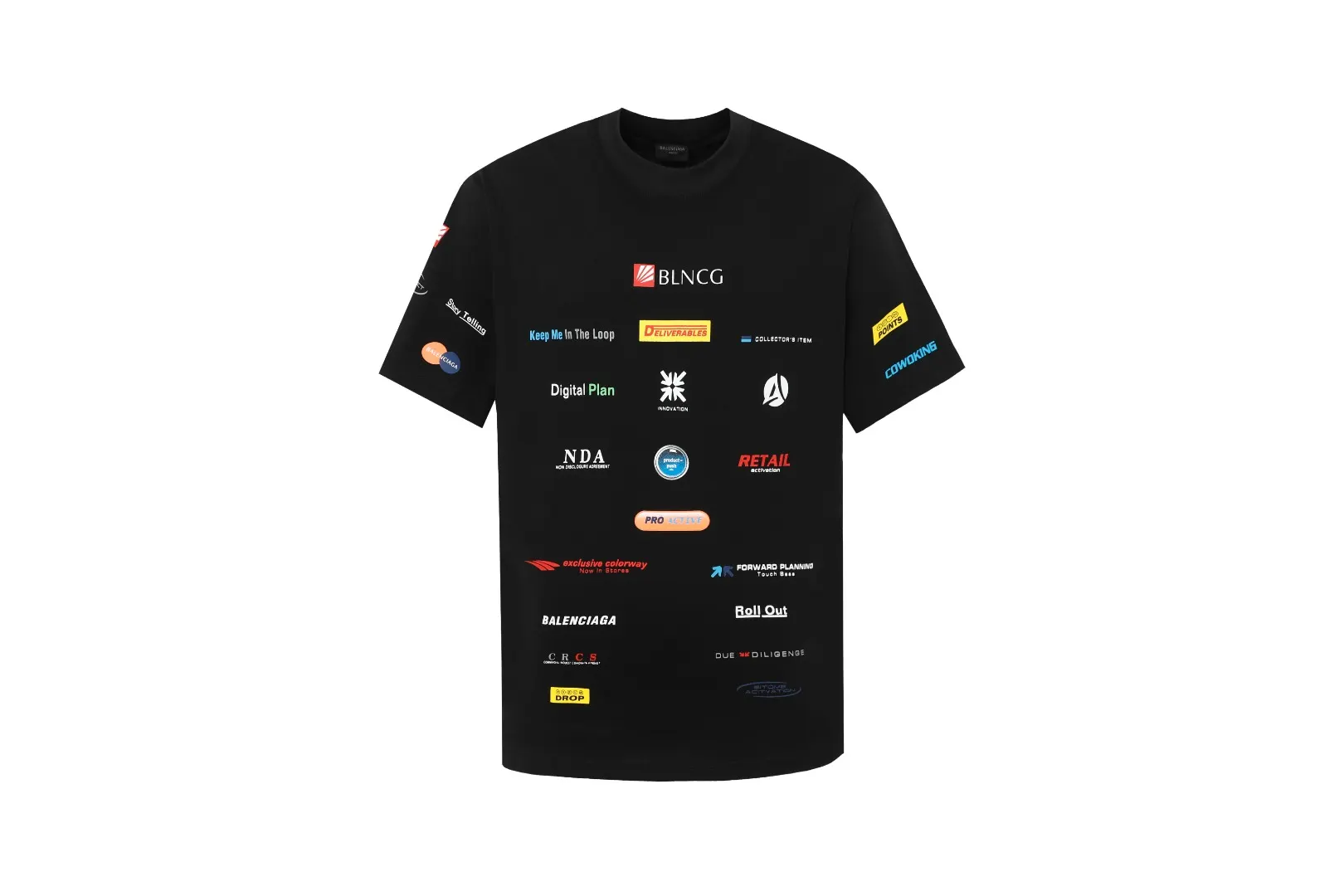 Multi-Logo Graphic Print Oversized T-Shirt D11519954