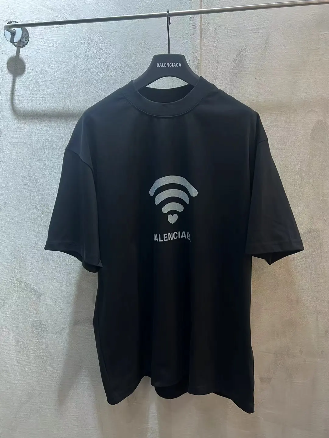 Wifi Heart Logo Oversized T-Shirt D11519947