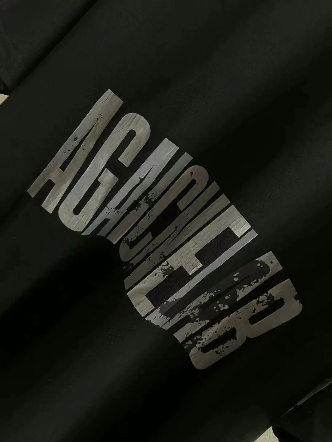 Distressed Logo Print Oversized T-Shirt D16019967 — view 4