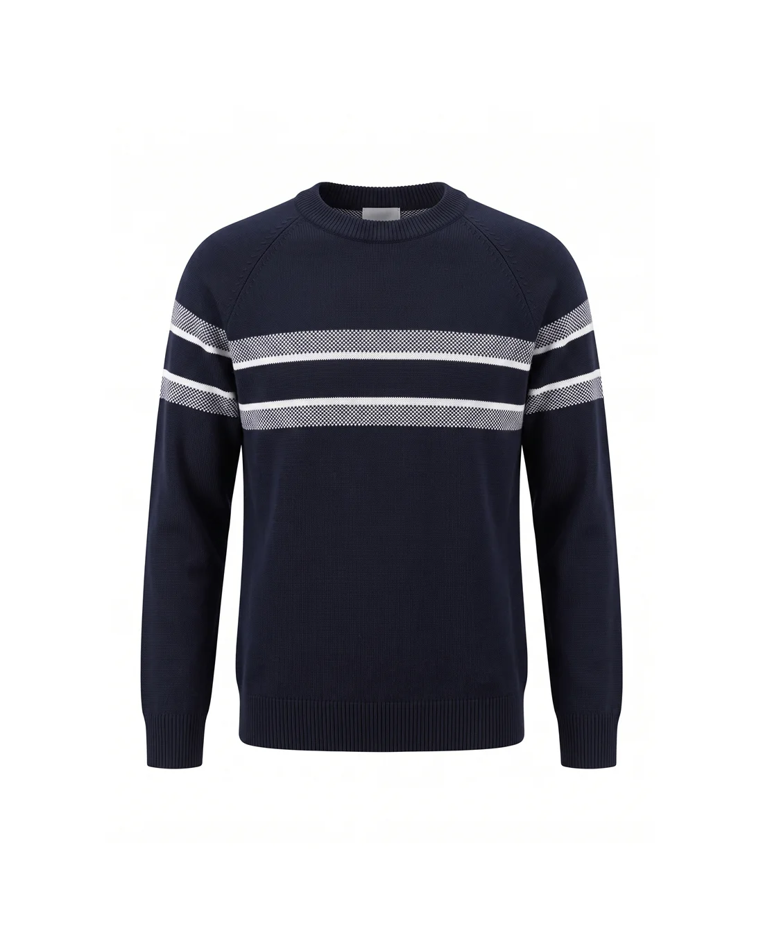 Striped Logo Jacquard Crew-Neck Sweater D20023385