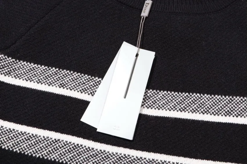 Striped Logo Jacquard Crew-Neck Sweater D20023385 — view 4