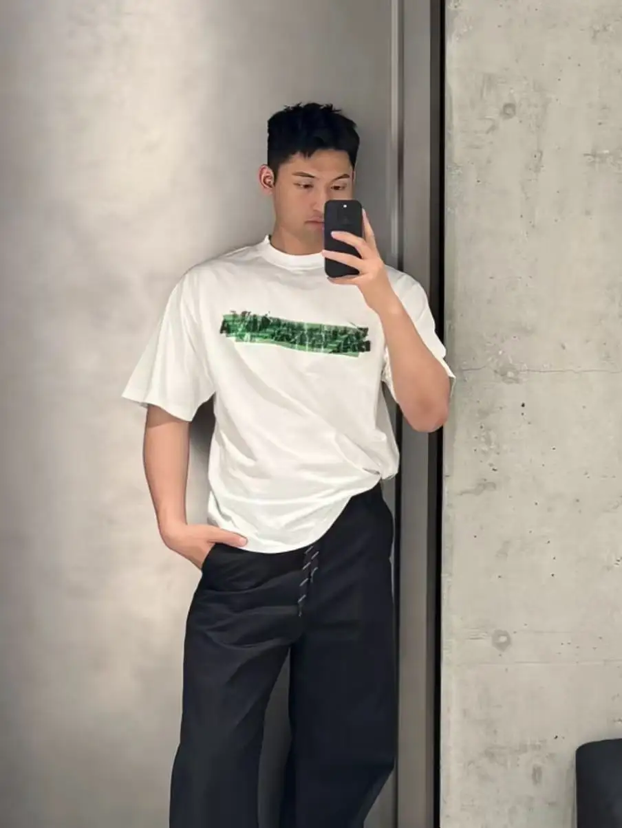 Tape Graffiti Logo Cotton T-Shirt D15520065 — view 6