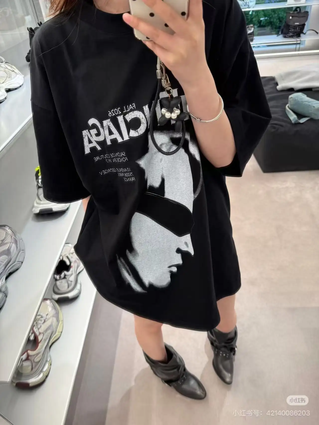 Graphic Print Oversized T-Shirt D15520013 — view 5