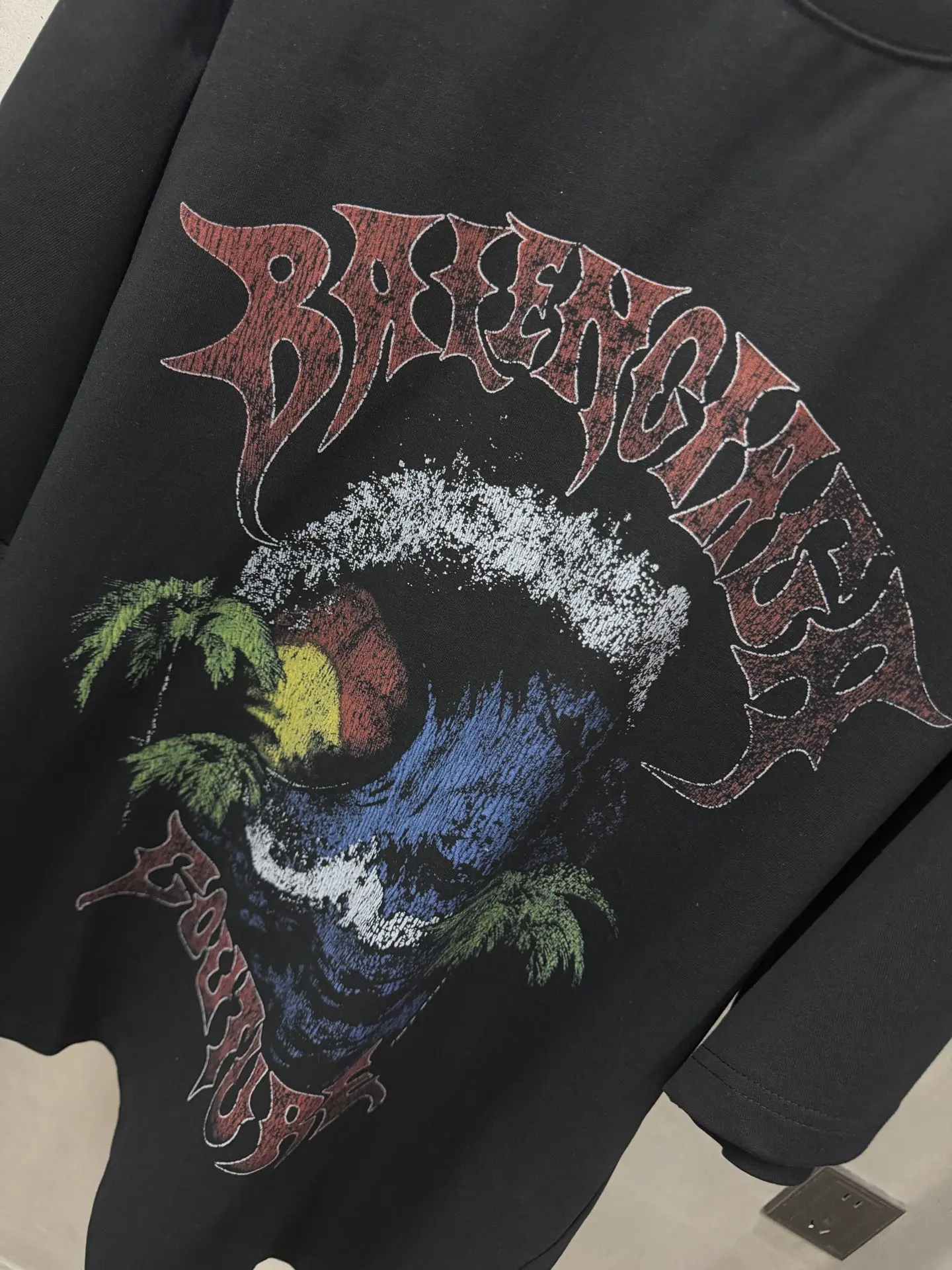 Sunset Wave Graphic Oversized T-Shirt D15520012 — view 5