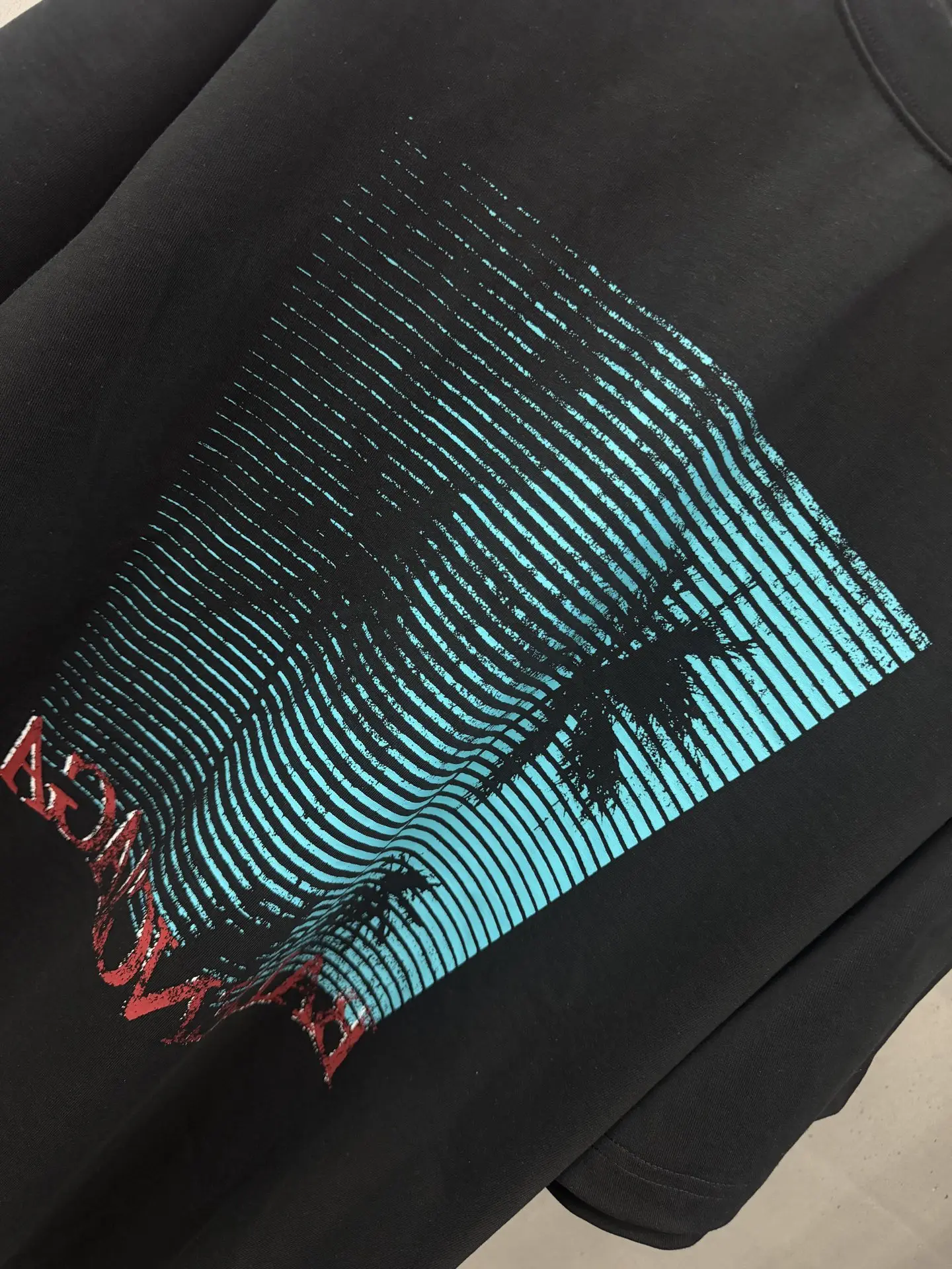 Palm Tree Graphic Print Oversized T-Shirt D15519983 — view 5