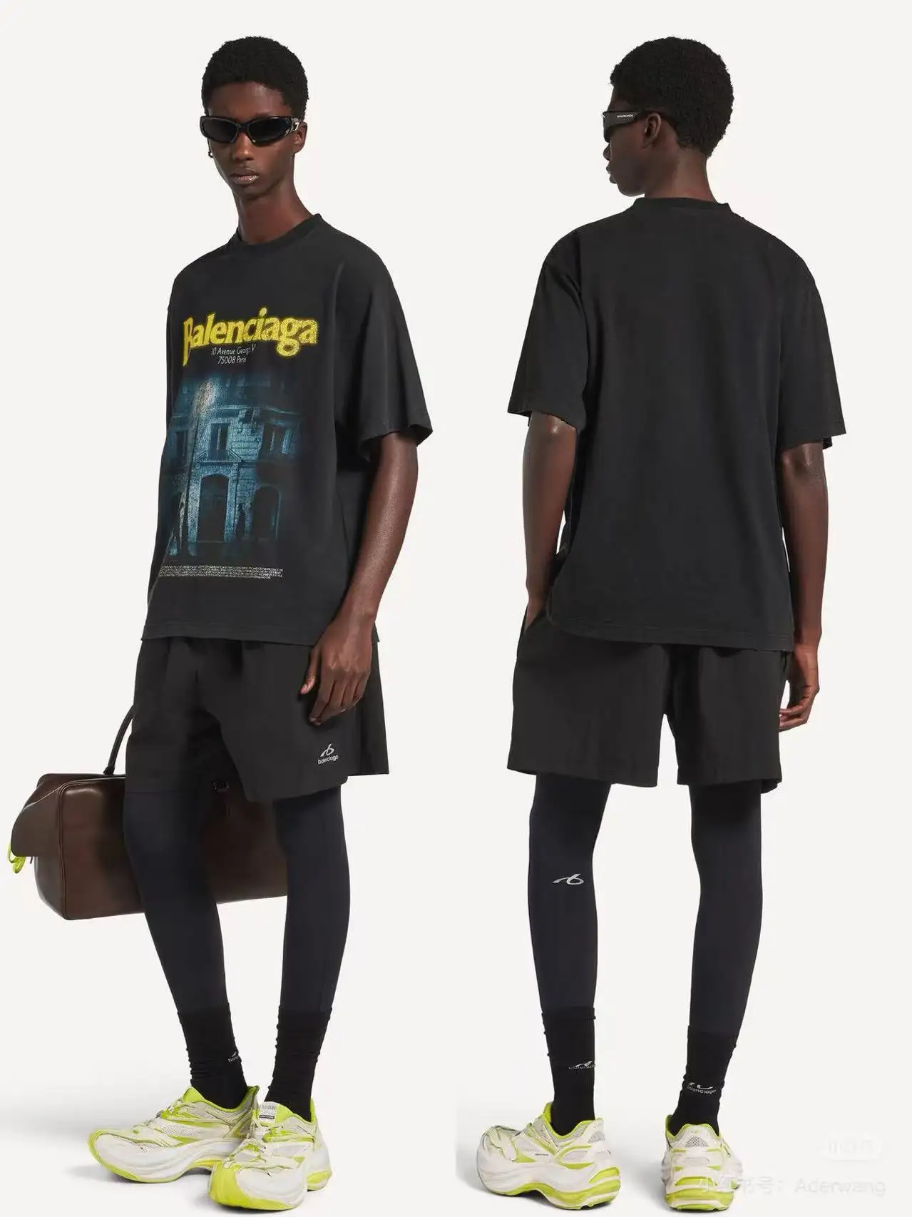 Nightscape Graphic Print Oversized T-Shirt D15519978