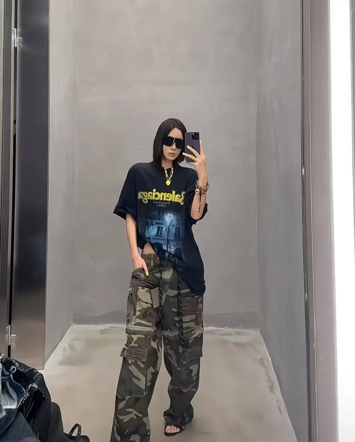 Nightscape Graphic Print Oversized T-Shirt D15519978 — view 4