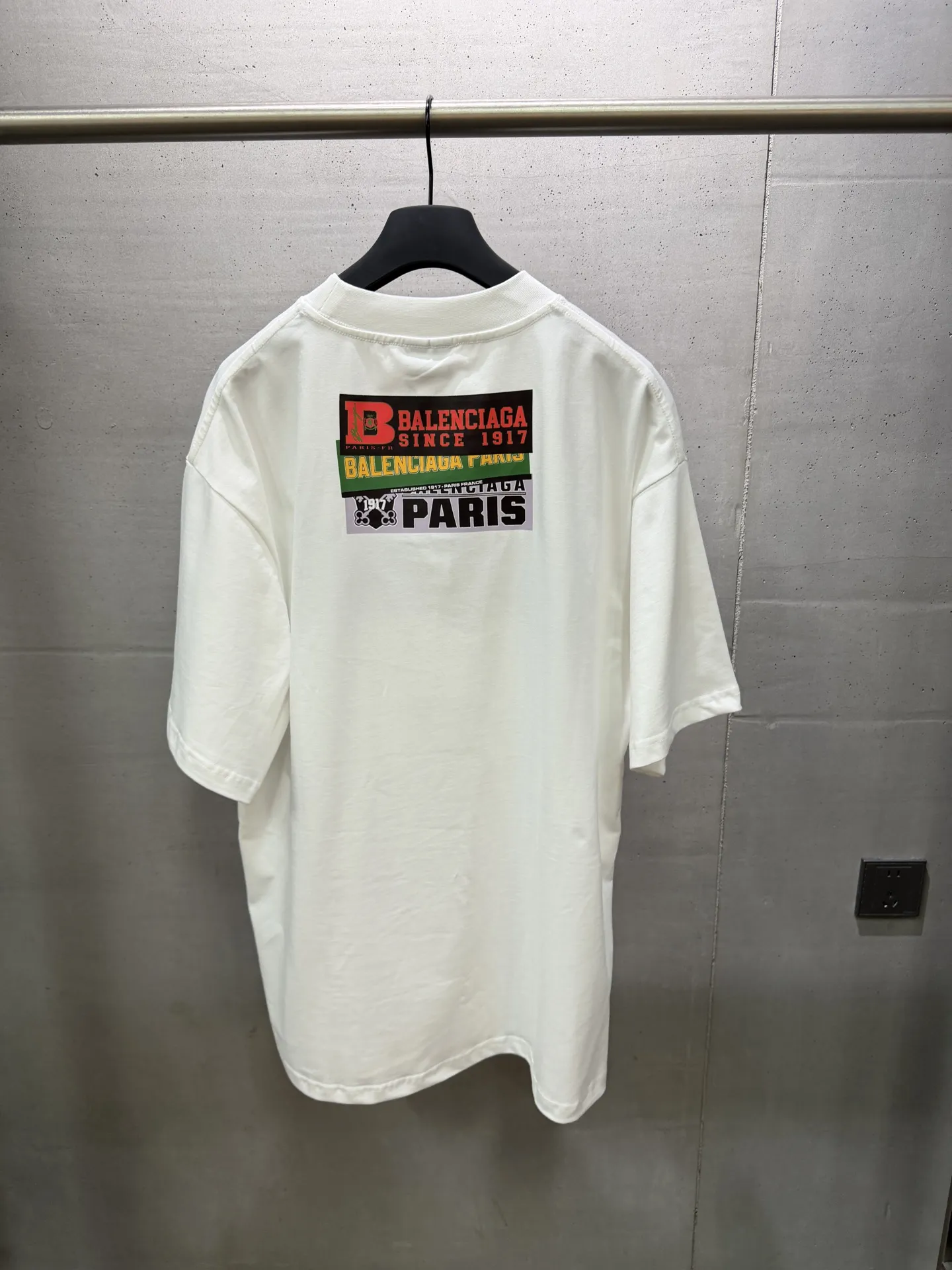 Multi-Logo Tape Sticker Oversized T-Shirt D15519966 — view 2