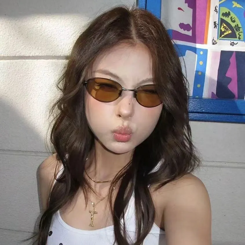 Oval-Frame Metal Sunglasses D20017781 — view 6