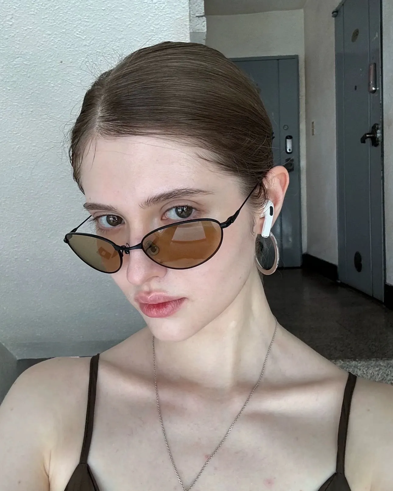 Oval-Frame Metal Sunglasses D20017781 — view 9