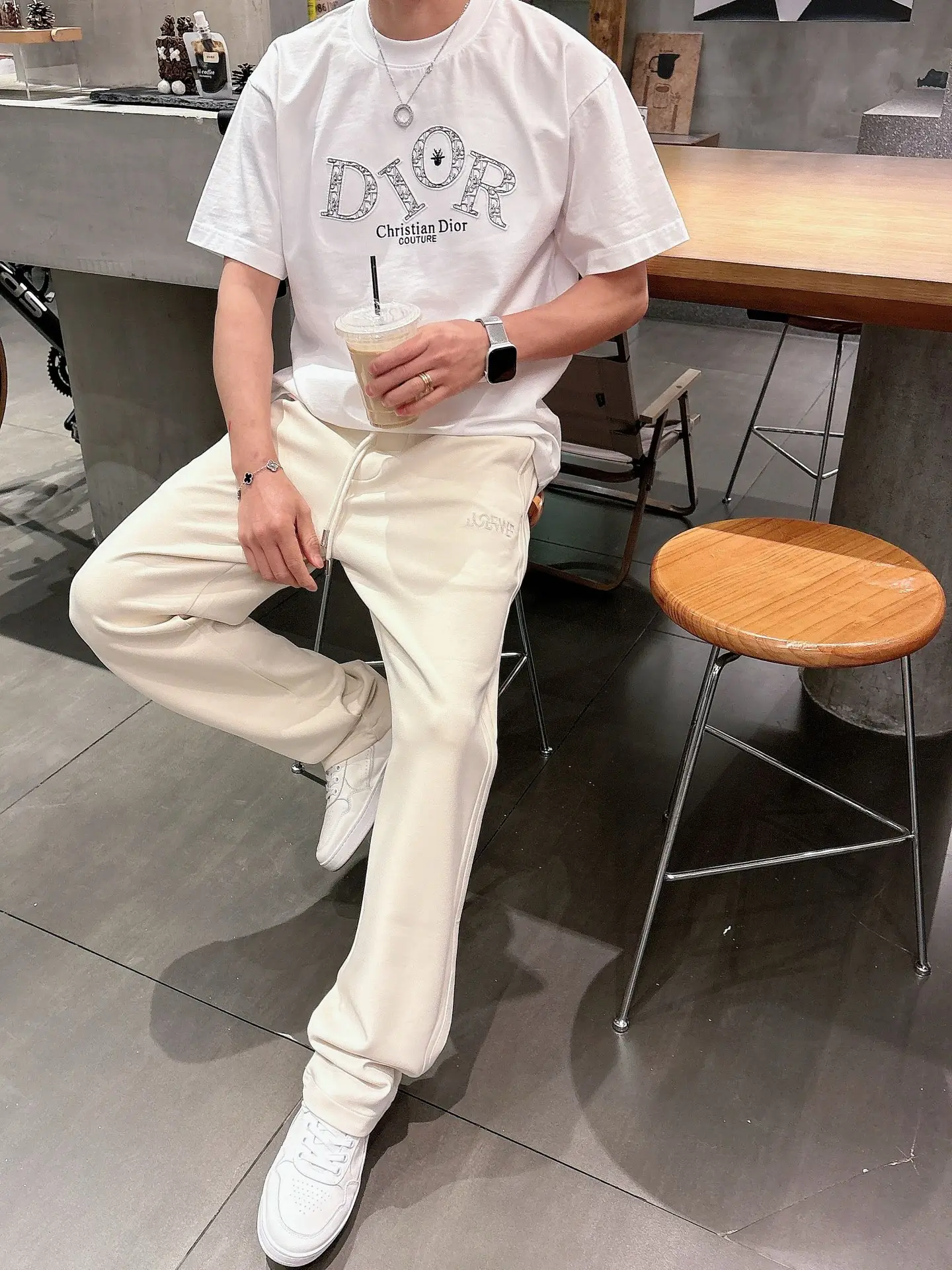 Embroidered Logo Straight-Leg Sweatpants D23014654 — view 6
