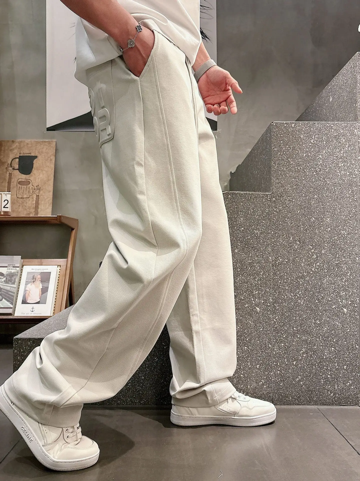 Logo-Embossed Cotton-Blend Sweatpants D21514666 — view 4