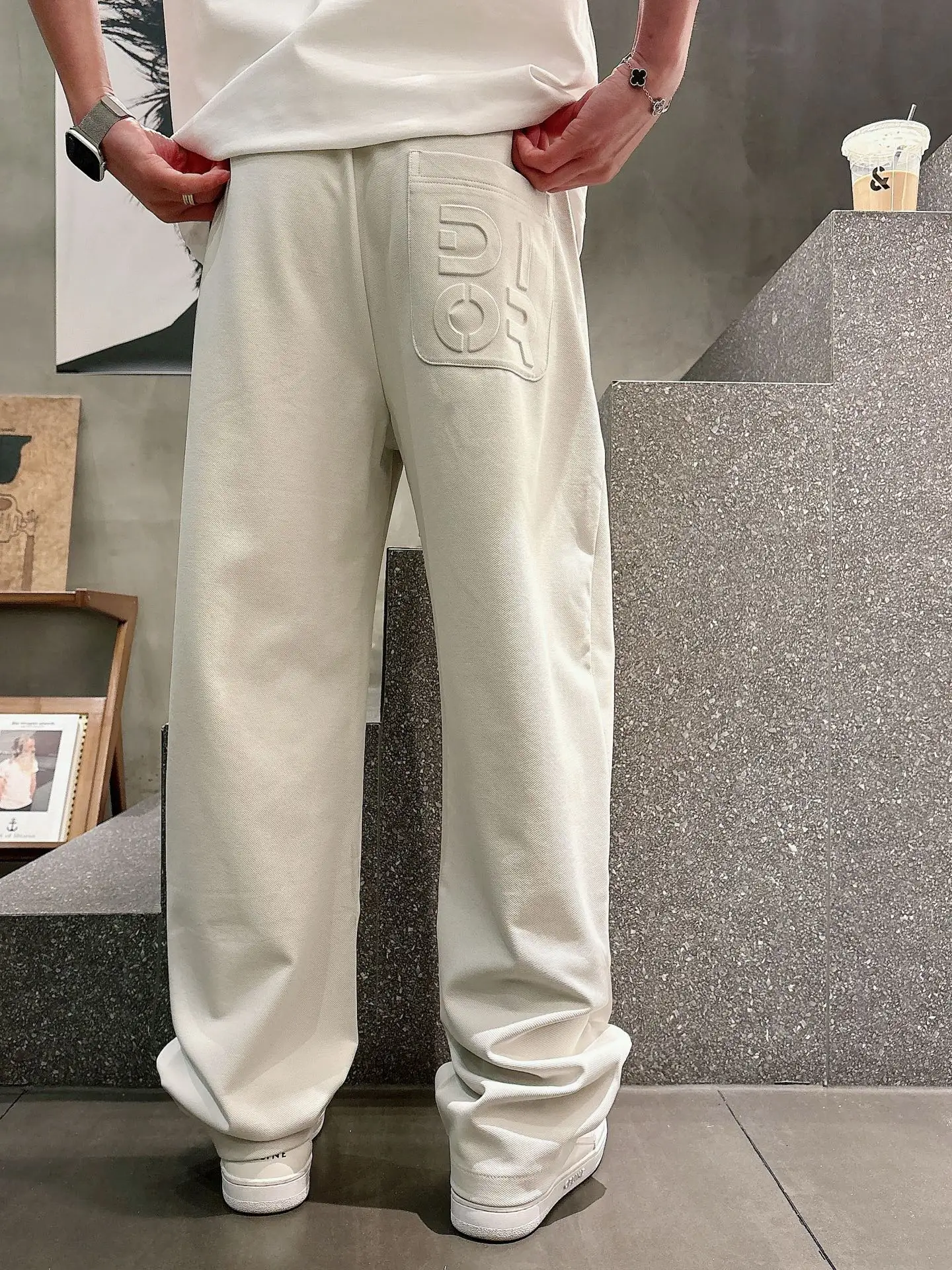 Logo-Embossed Cotton-Blend Sweatpants D21514666 — view 6