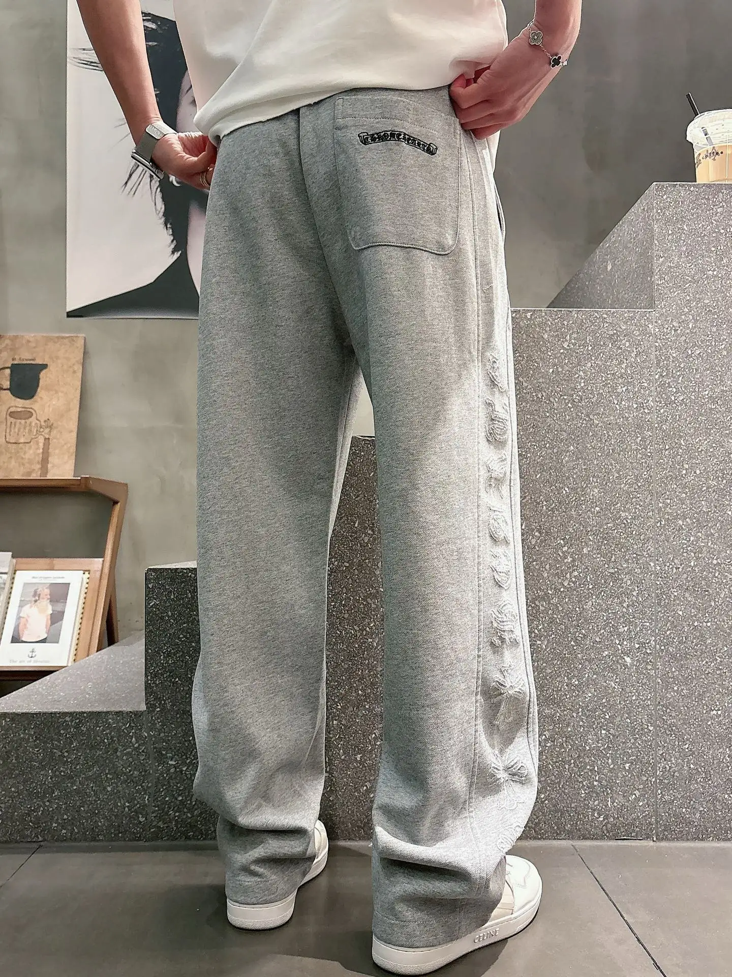 Embroidered Logo Straight-Leg Sweatpants D23014662 — view 5