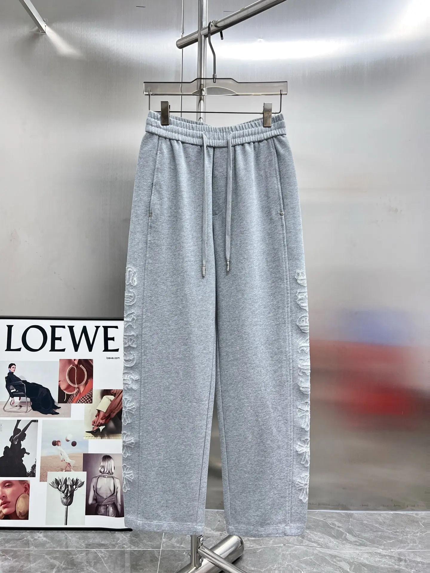 Embroidered Logo Cotton-Blend Sweatpants D23014646