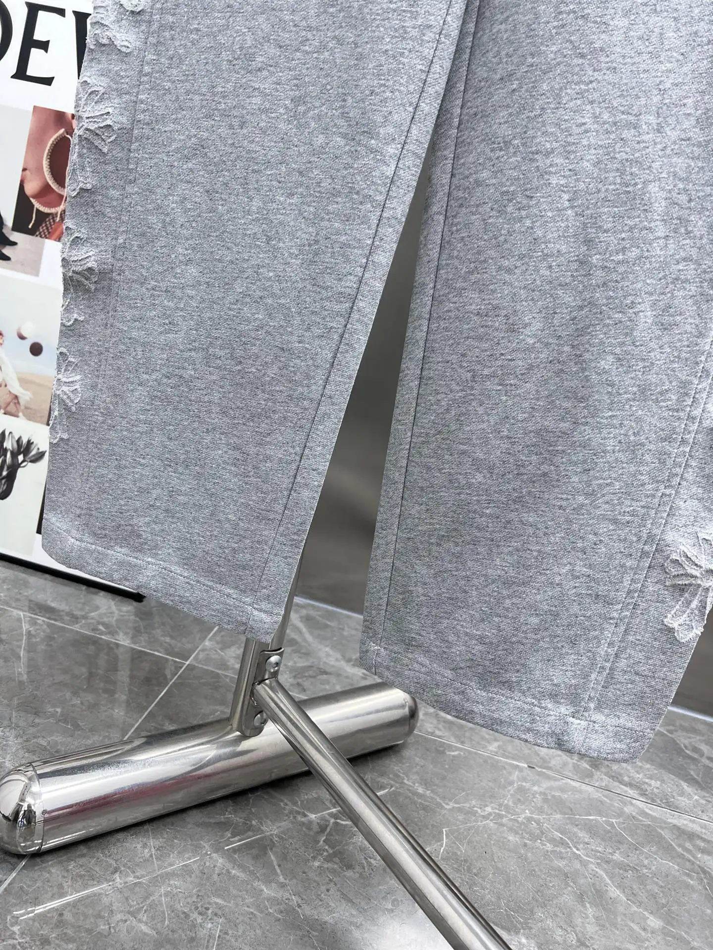 Embroidered Logo Cotton-Blend Sweatpants D23014646 — view 8