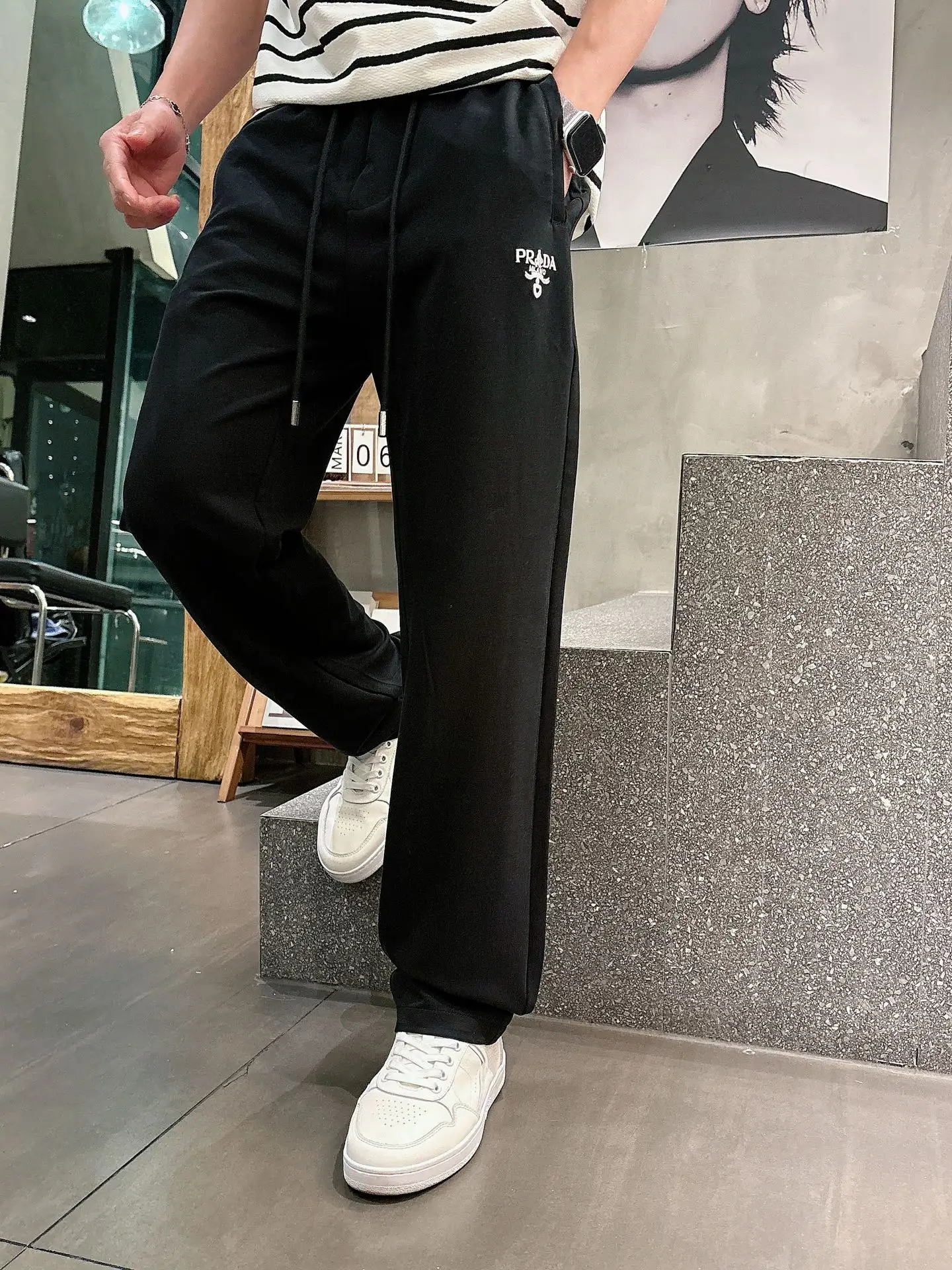 Logo-Embroidered Cotton-Blend Sweatpants D22513345 — view 2