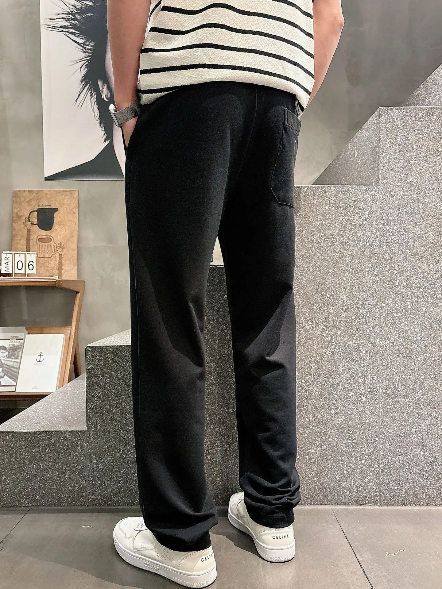 Logo-Embroidered Cotton-Blend Sweatpants D22513345 — view 3
