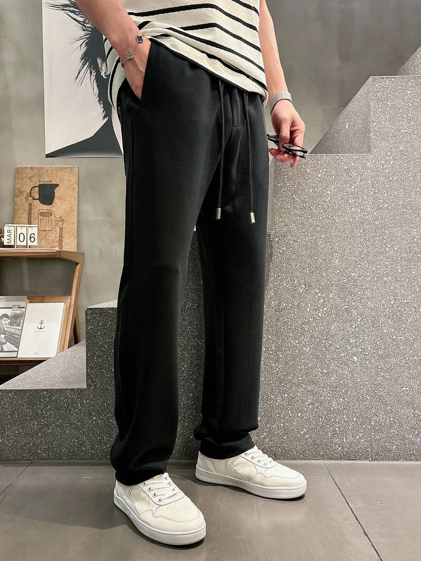 Logo-Embroidered Cotton-Blend Sweatpants D22513345 — view 5
